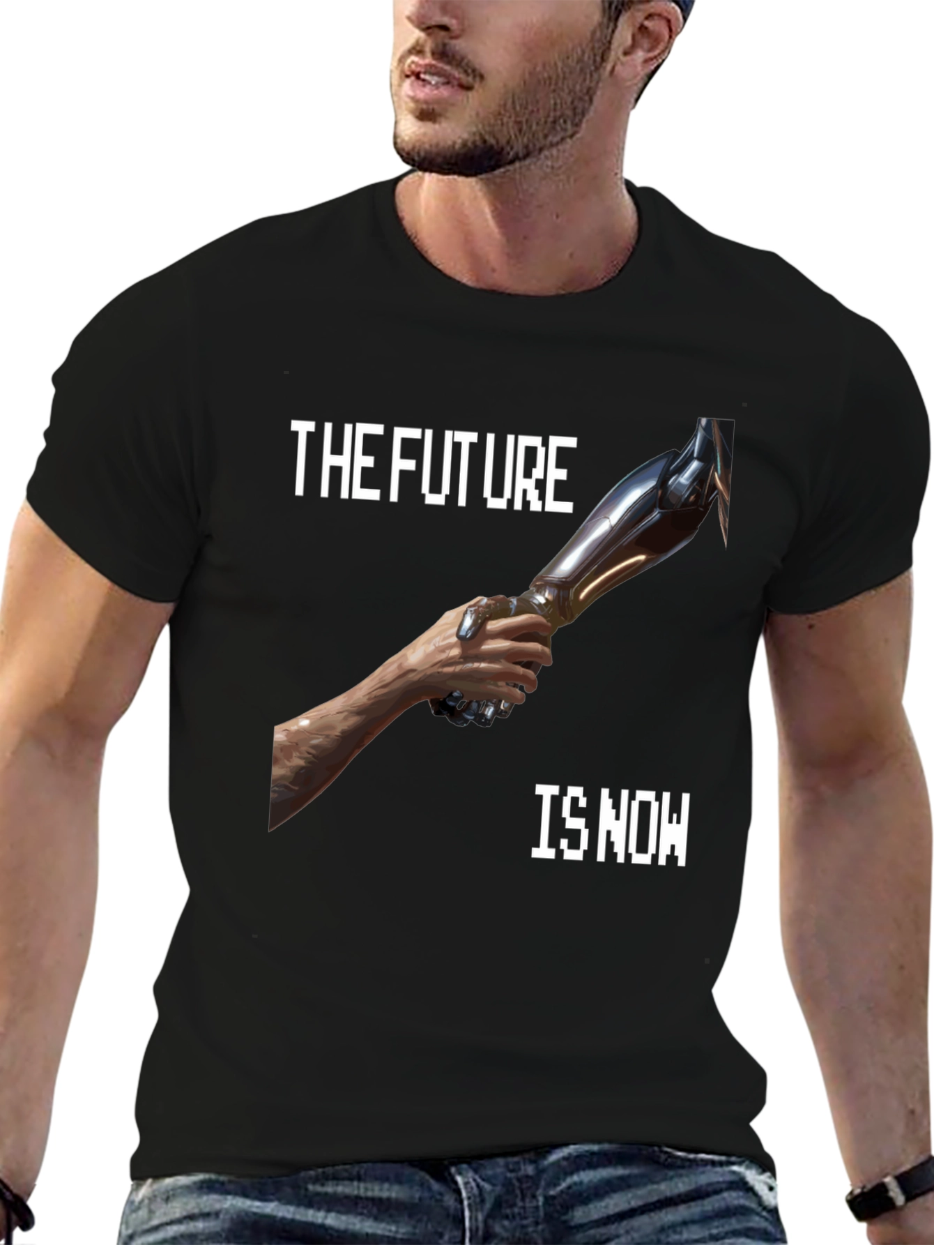 Black The Future is Now T-Shirt view 6