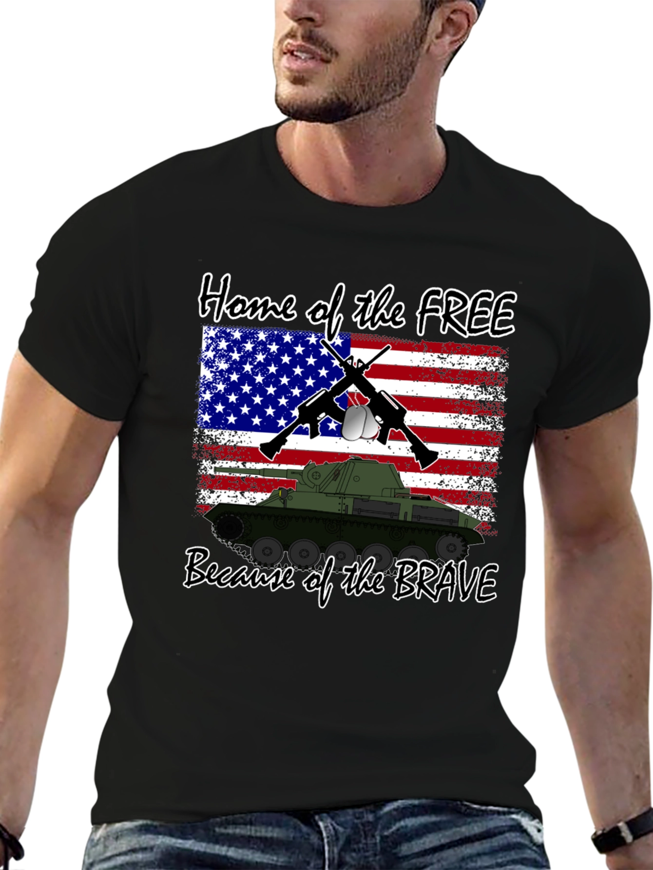 Black Home of the Free T-Shirt view 6