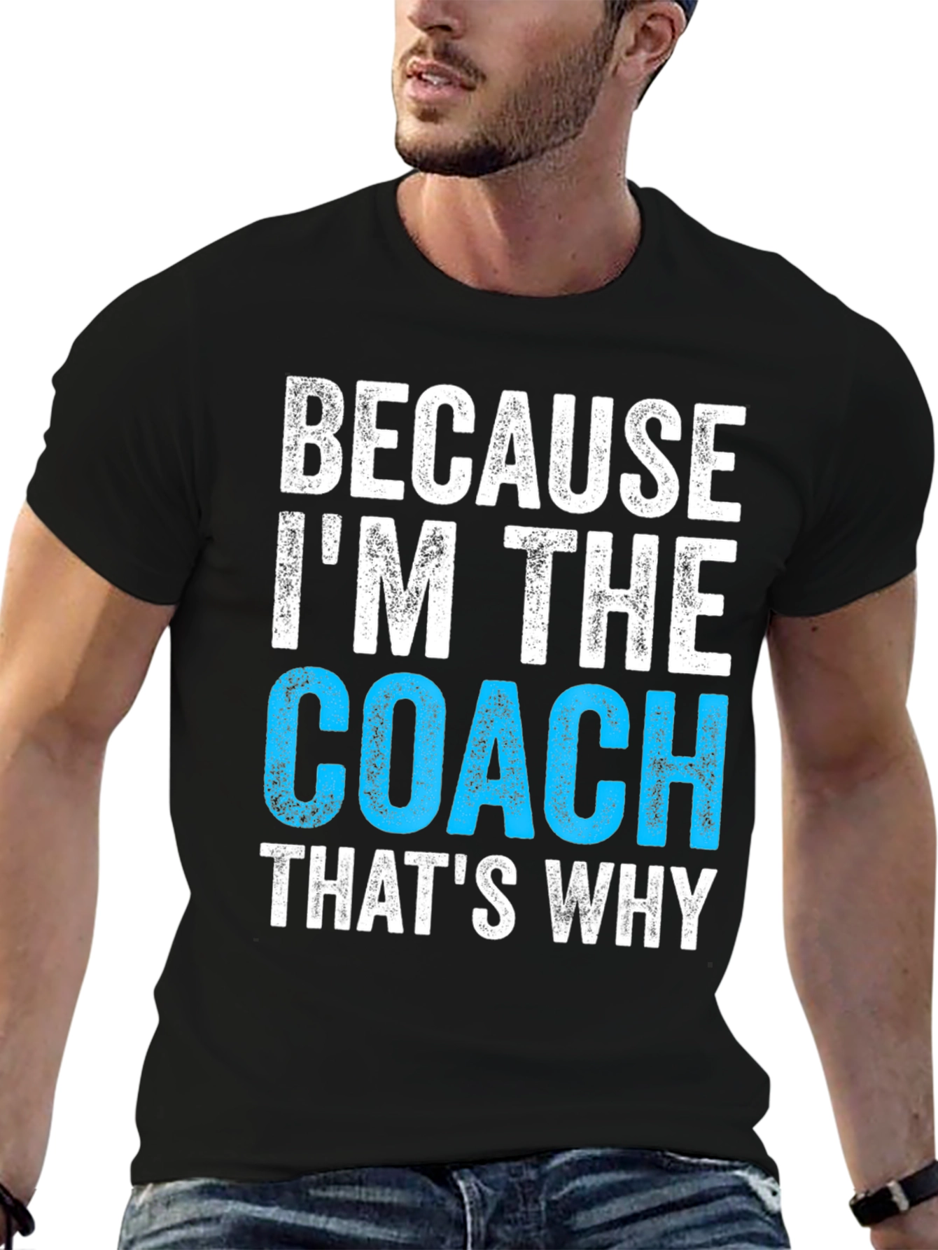 Black Coach T-Shirt - Because I'm The Coach, That's Why view 6