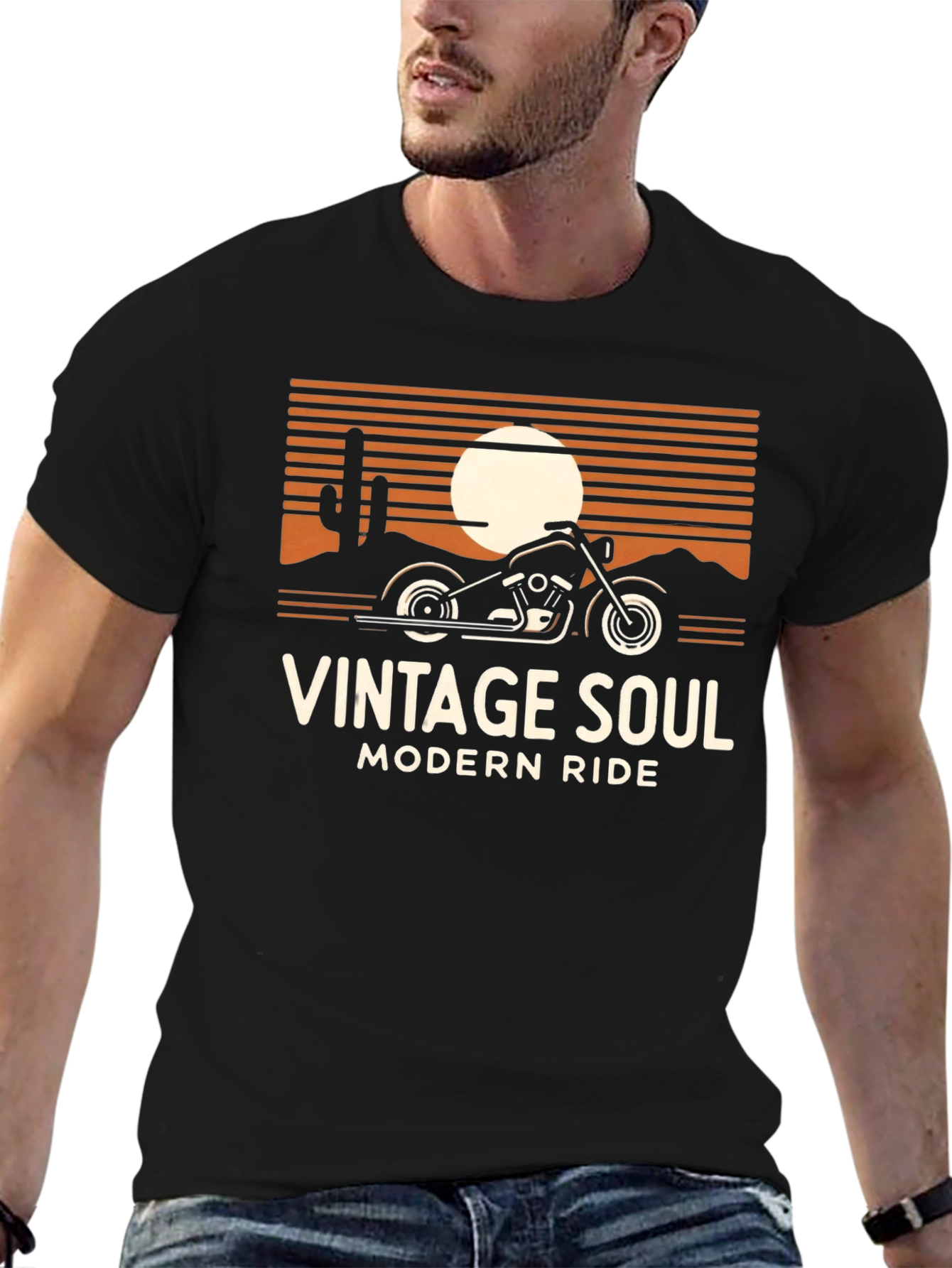 Black Vintage Soul Modern Ride Graphic Tee view 6