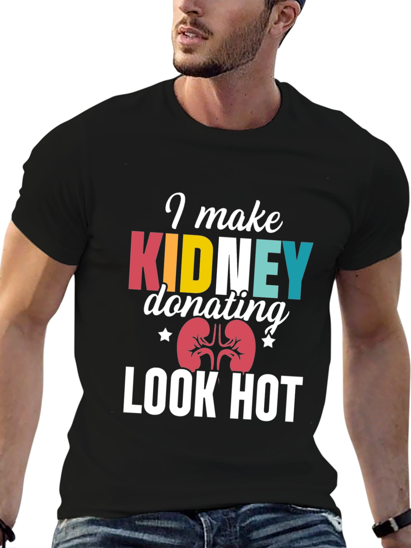 Black Kidney Donation T-Shirt: Make a Statement! view 6