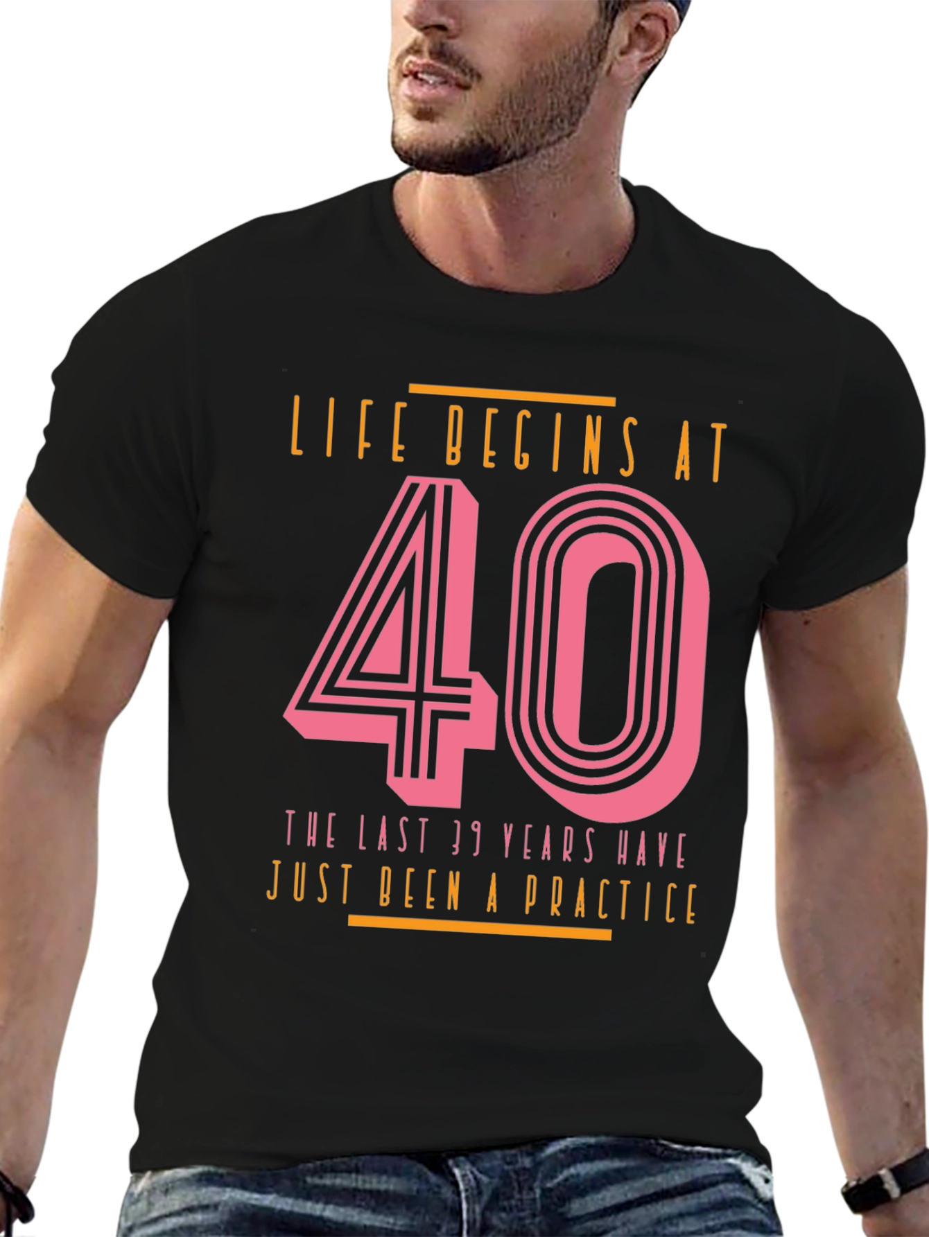 Black Life Begins at 40 T-Shirt view 6