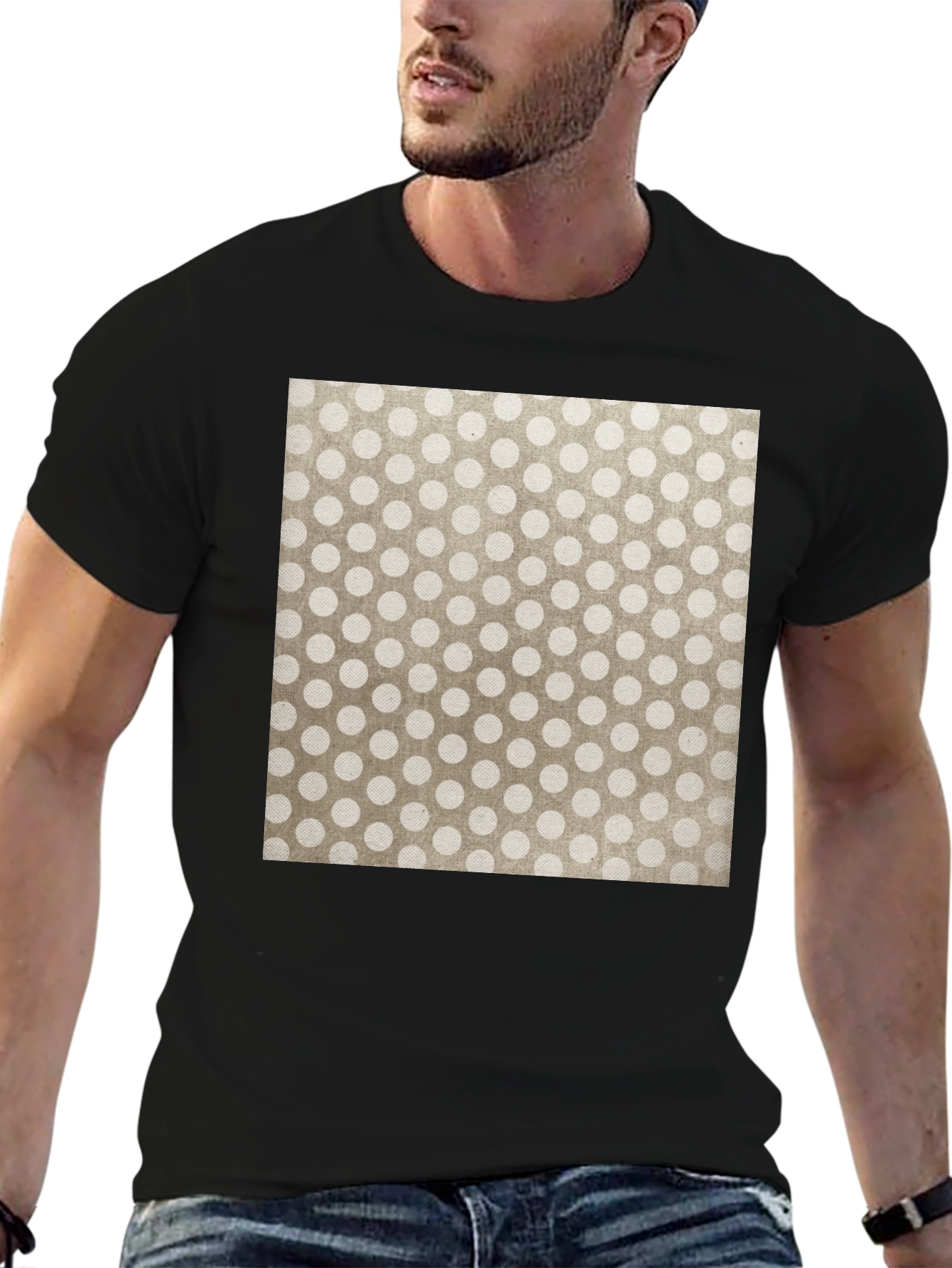 Black Polka Dot Tee - Stylish Casual Wear view 6