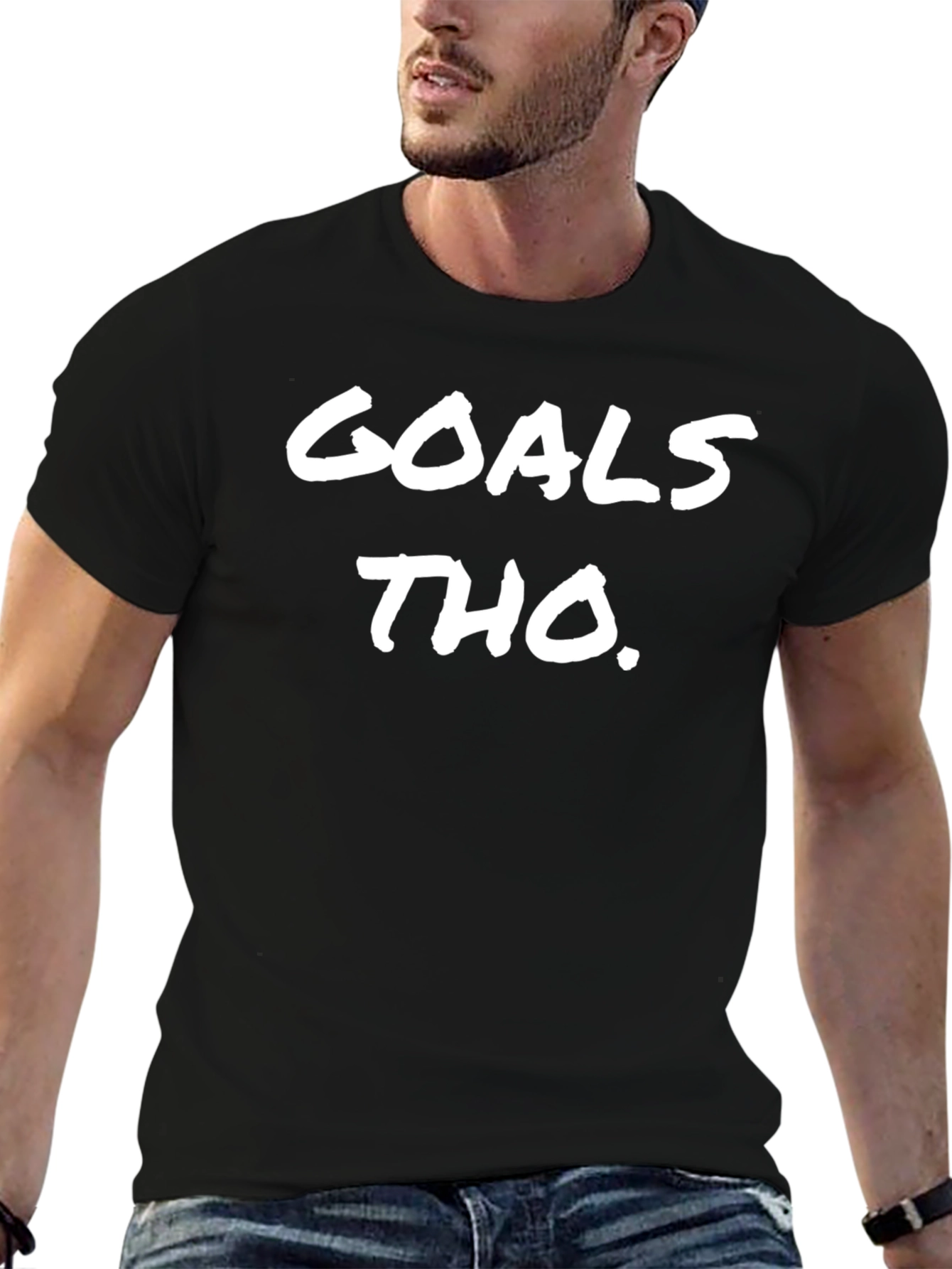 Goals Tho. Black Graphic Tee Shirt - 6