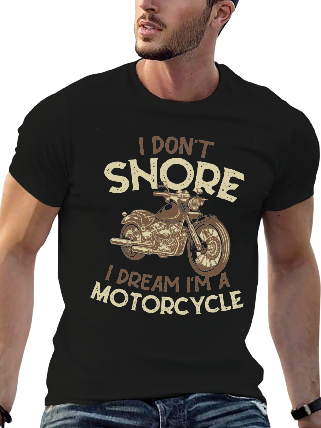 Black Motorcycle Dream T-Shirt - Funny Biker Tee view 6