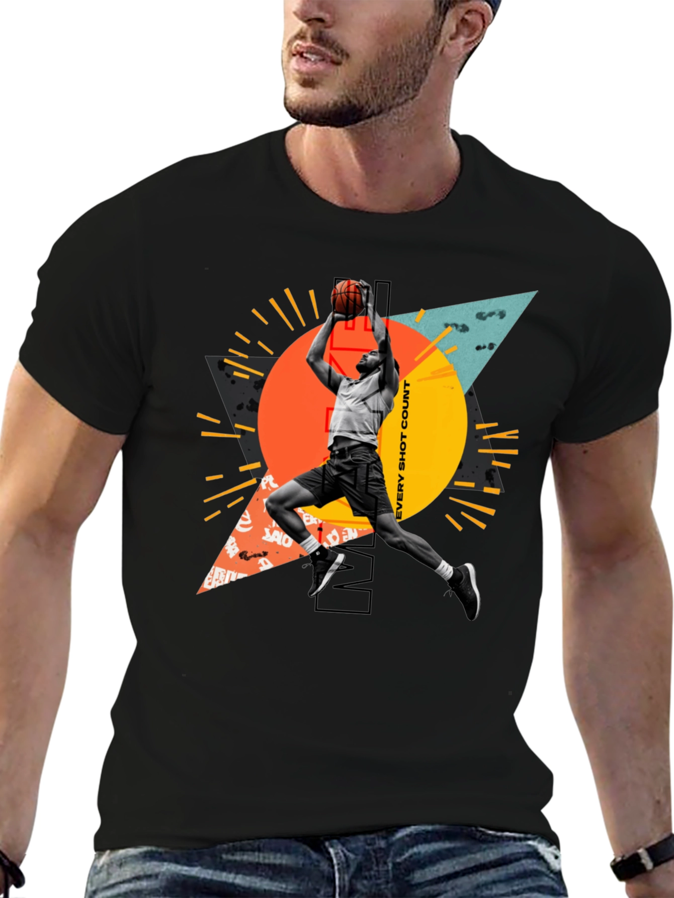 Basketball Player Graphic T-Shirt - Every Shot Counts - 6