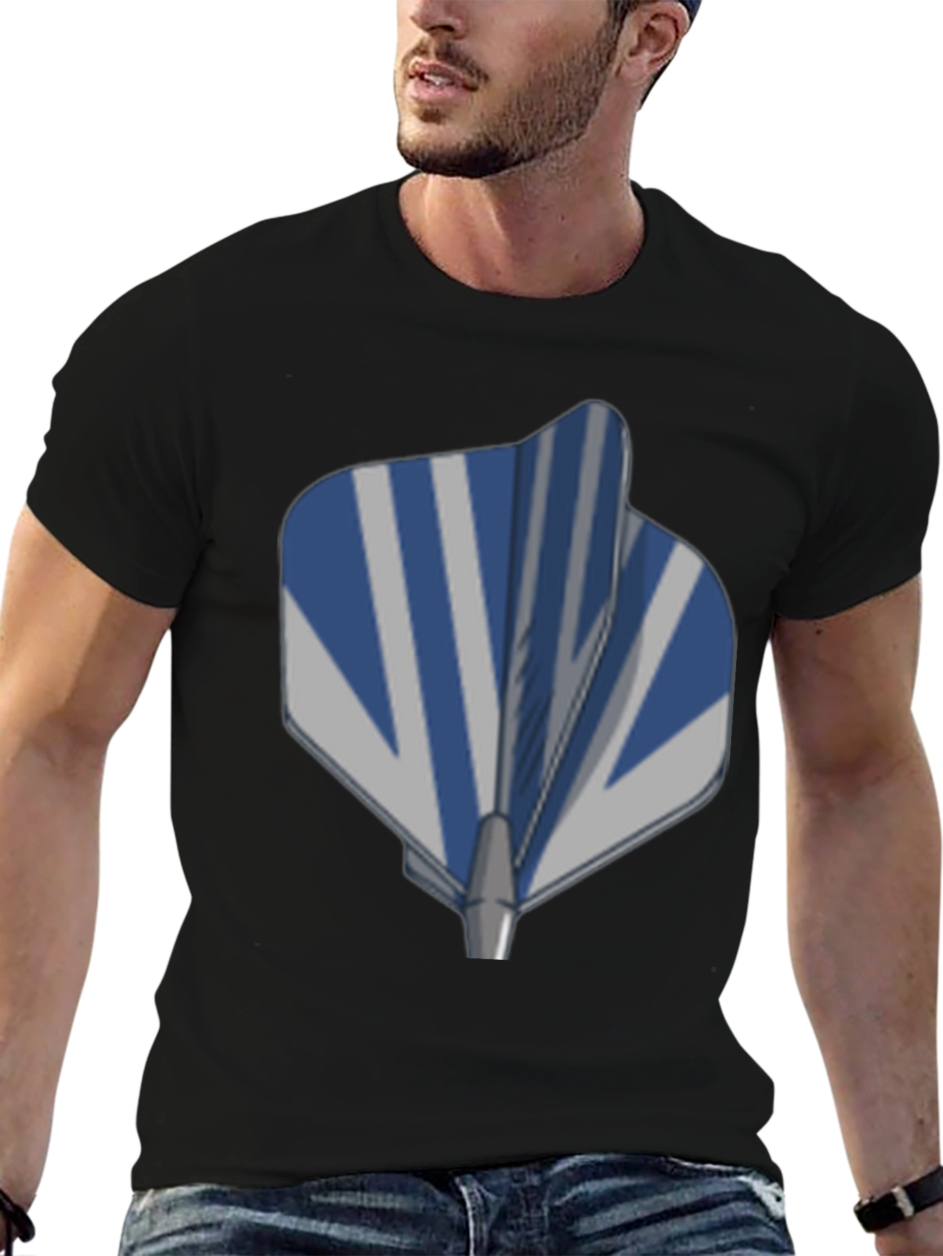 Black Dart Flight Graphic Tee - Stylish & Unique Design view 6