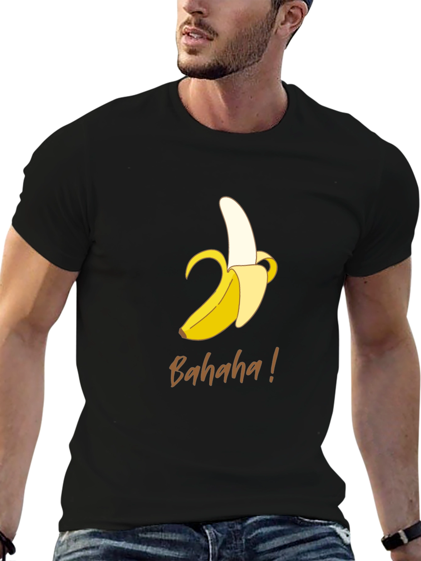 Black Banana Graphic T-Shirt - Funny Fruit Tee view 6