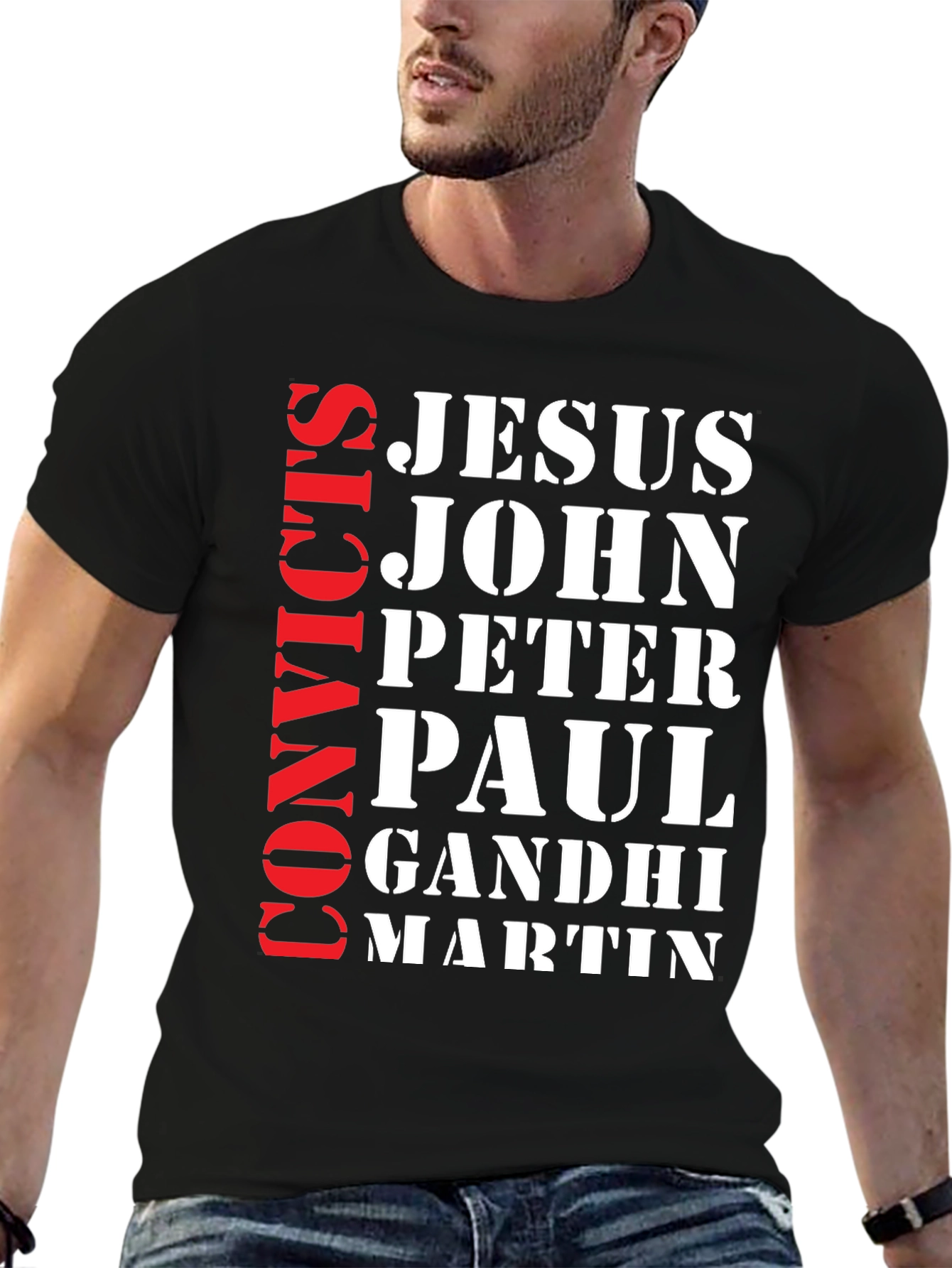 Black Convict's Jesus John T-Shirt view 6