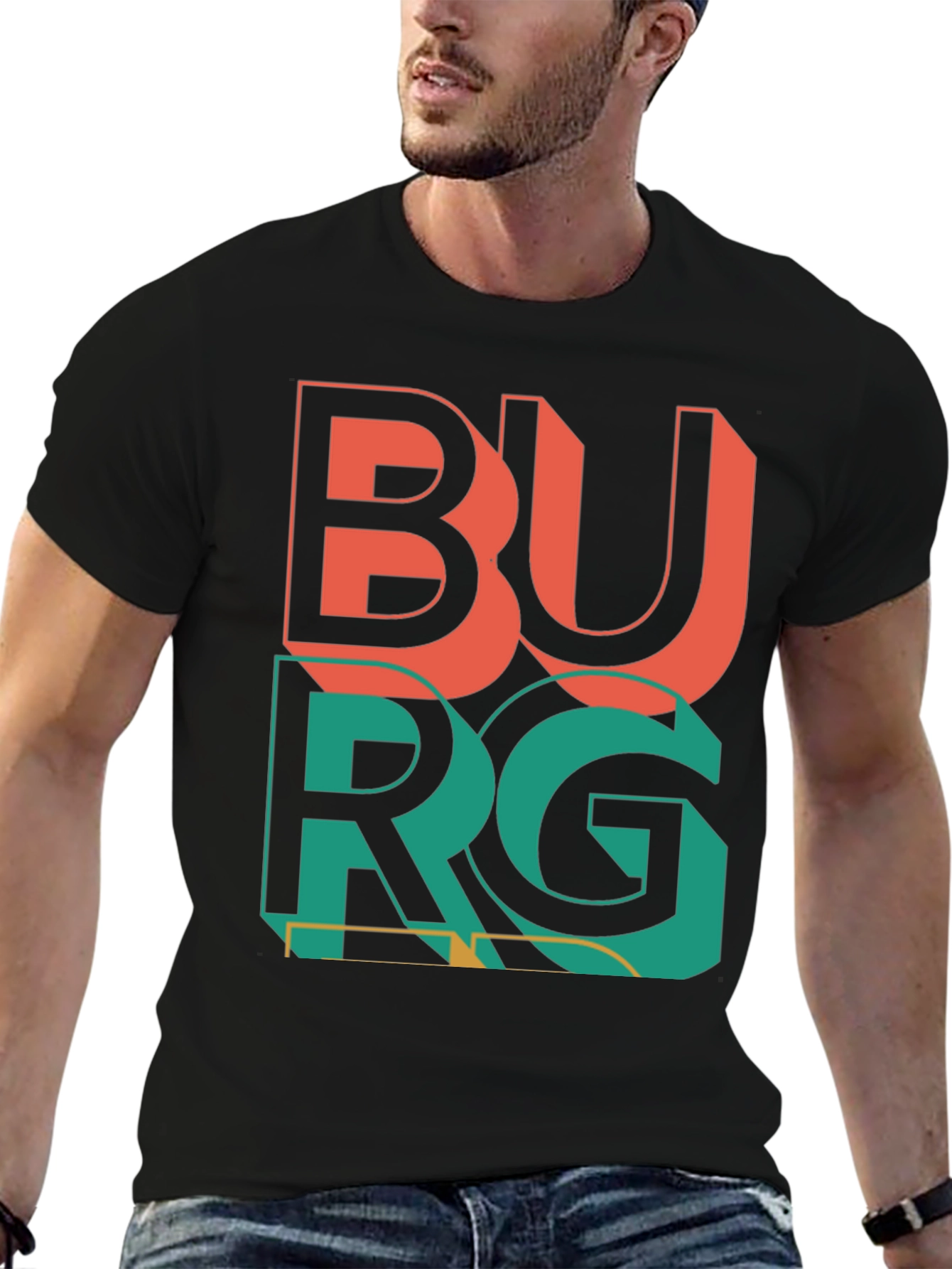 Black Burg Graphic Tee - Retro City Style view 6