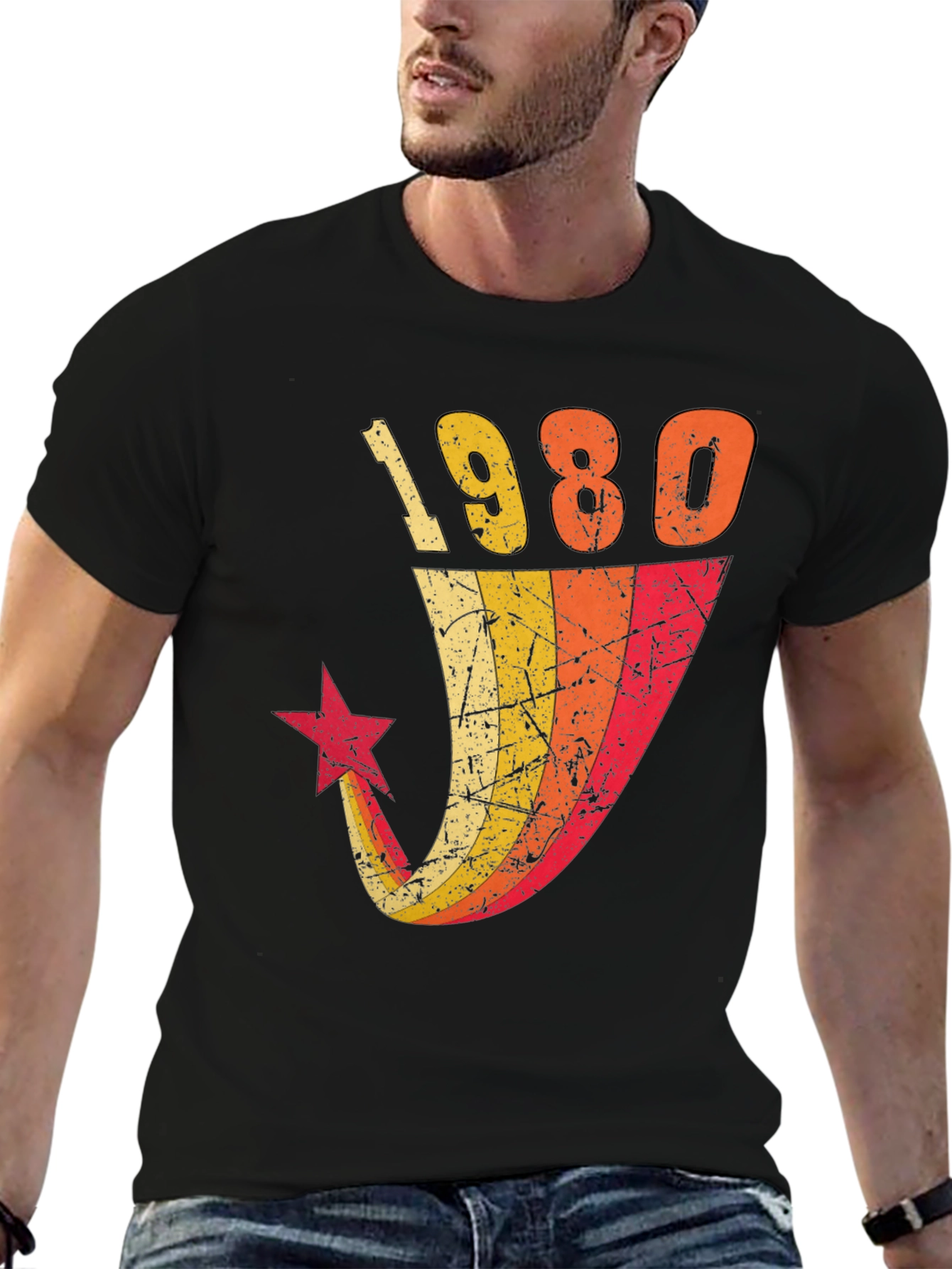 Black Vintage 1980 Graphic Tee view 6