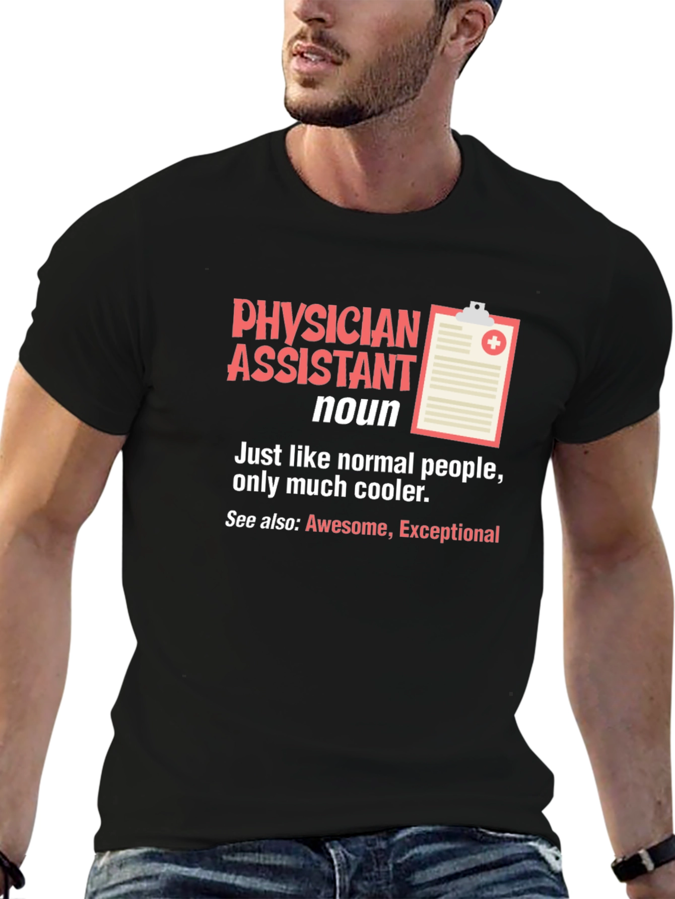 Black Physician Assistant Definition T-Shirt view 6