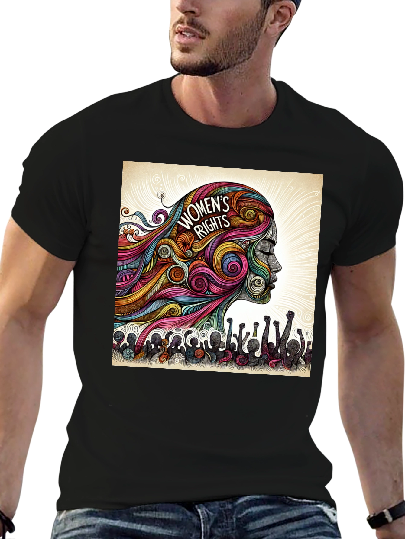 Black Women's Rights Graphic Tee view 6