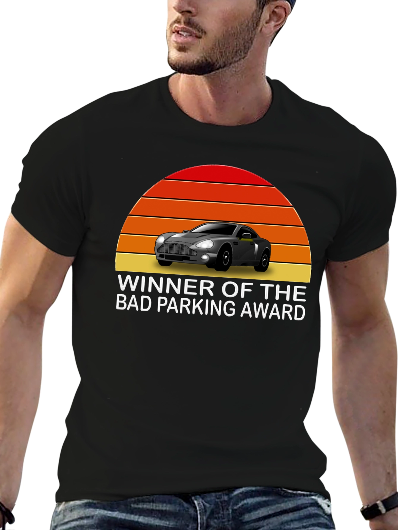 Black Bad Parking Award Graphic Tee view 6