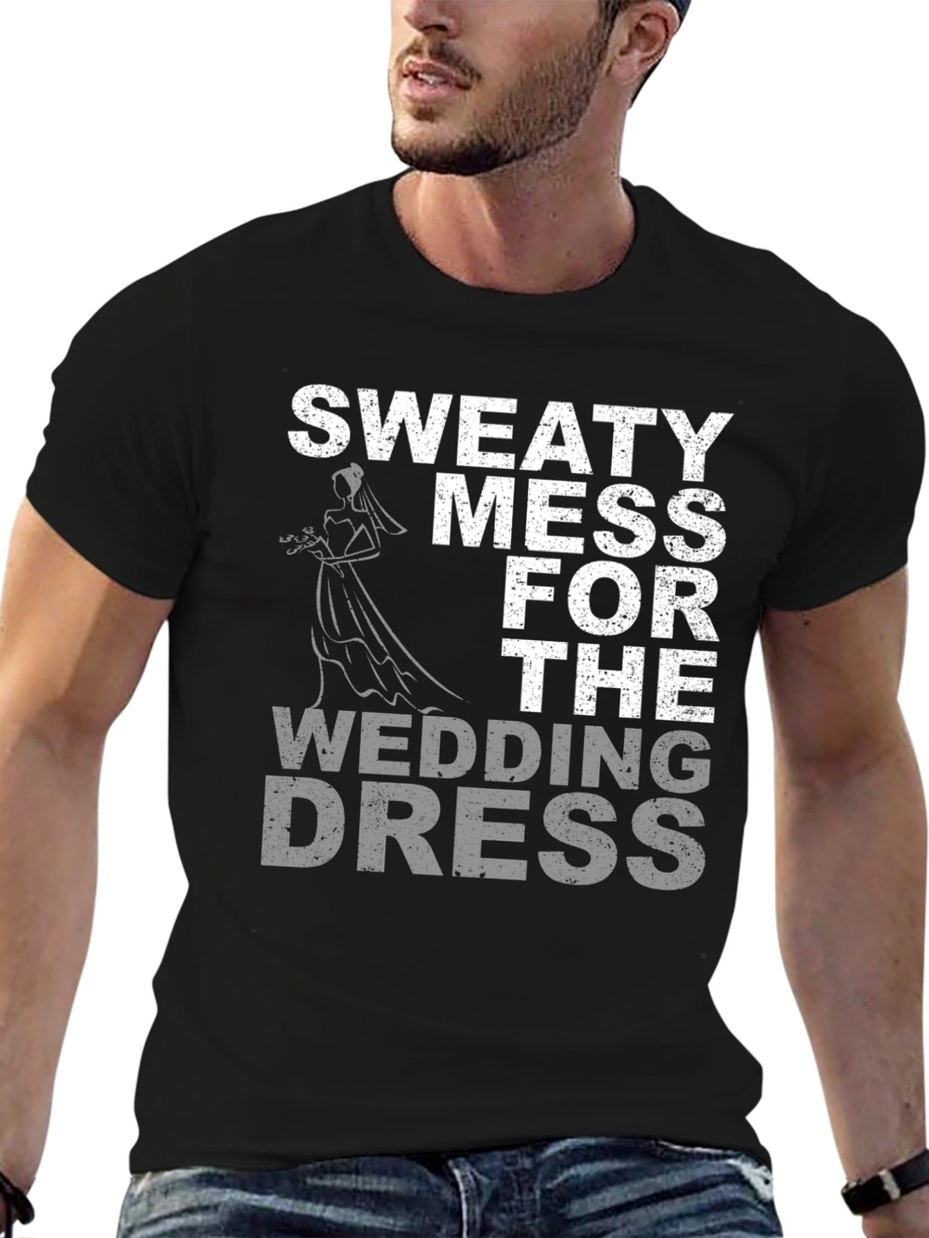 Sweaty Mess Wedding Dress Graphic T-Shirt - 6