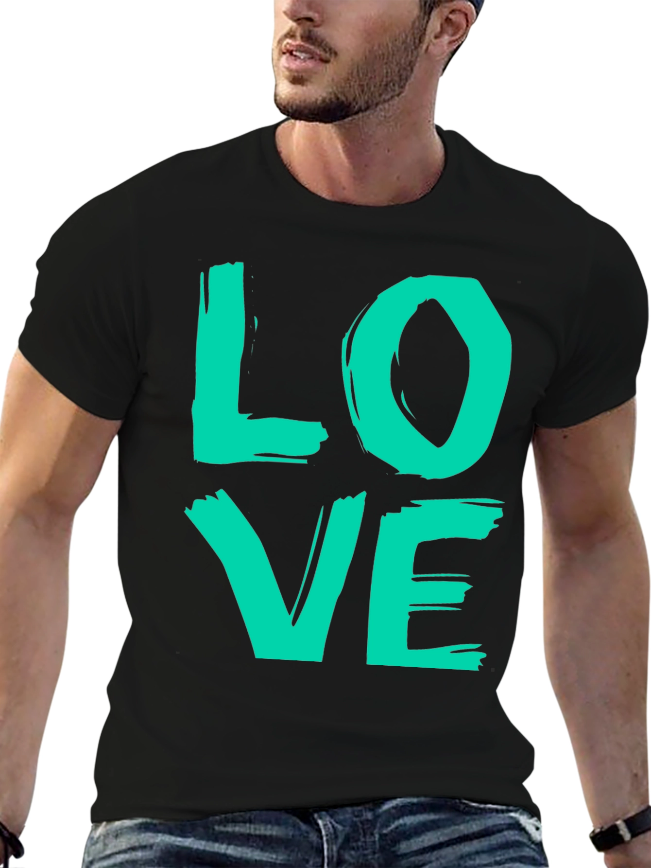 Black Love Graphic T-Shirt - Trendy Casual Tee view 6