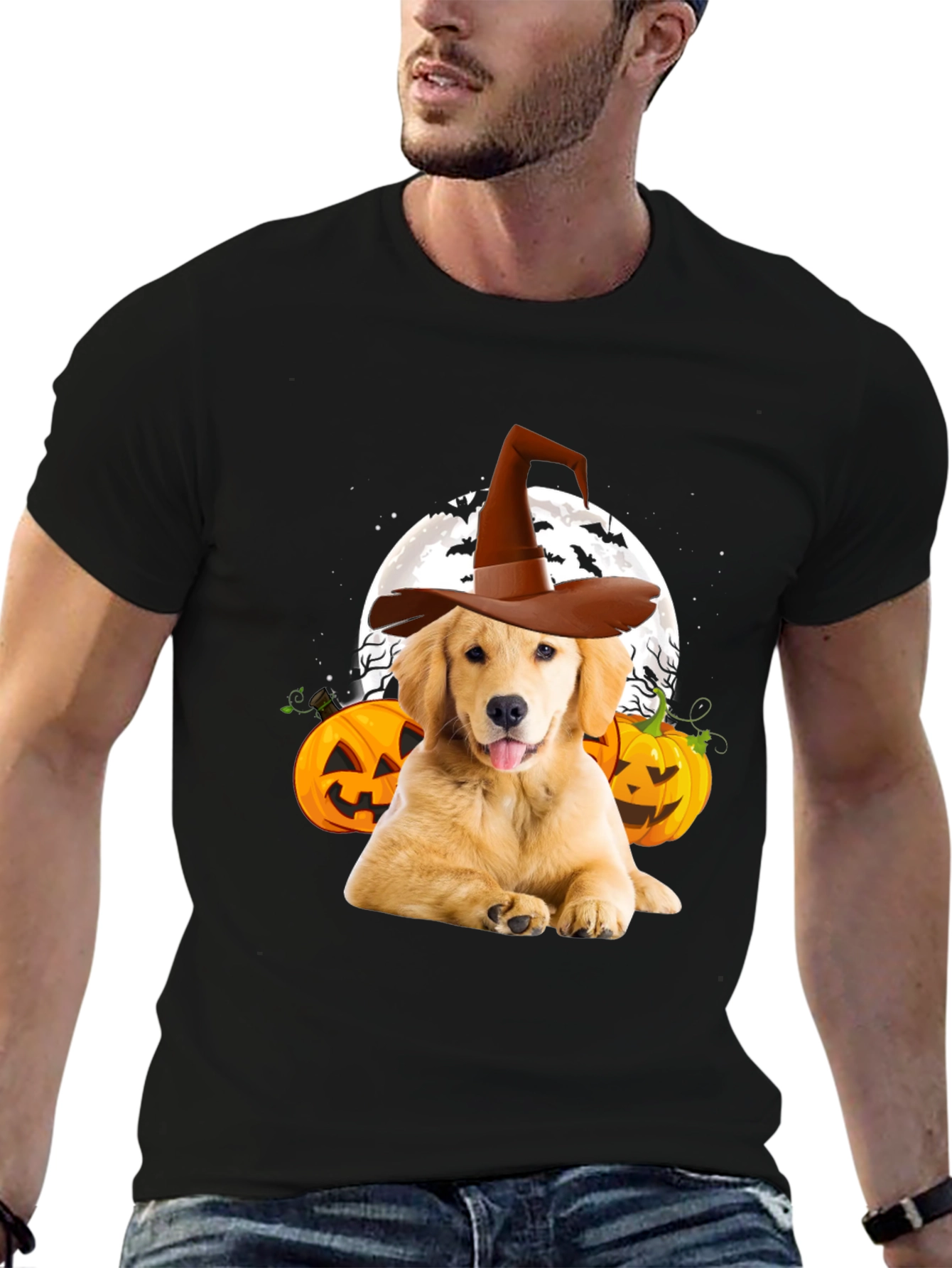 Black Halloween Dog T-Shirt view 6