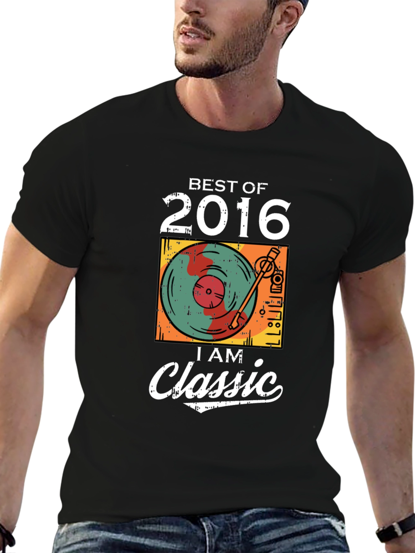 Black Best of 2016 Classic Record Graphic Tee view 6