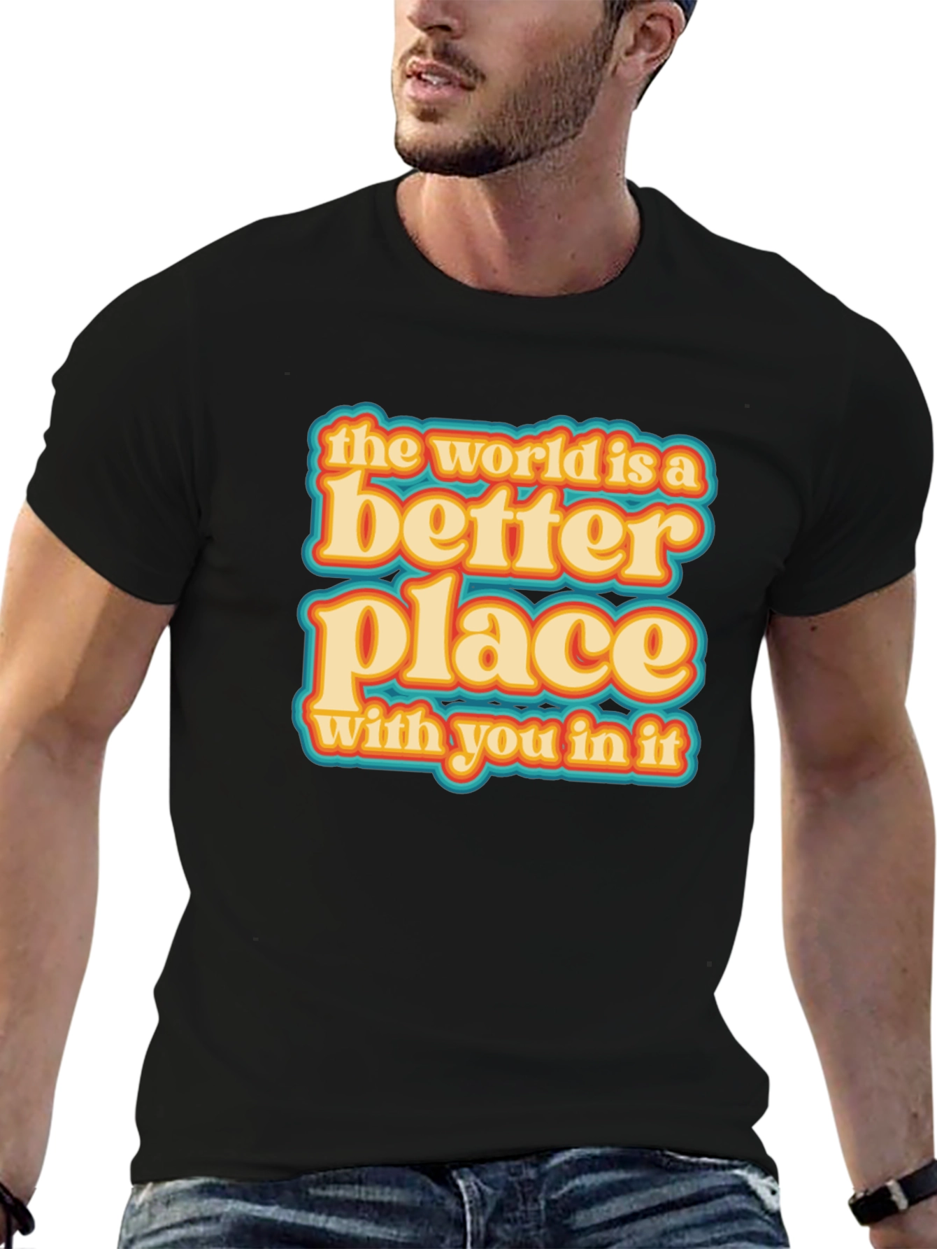 Black Better Place T-Shirt - Positive Graphic Tee view 6