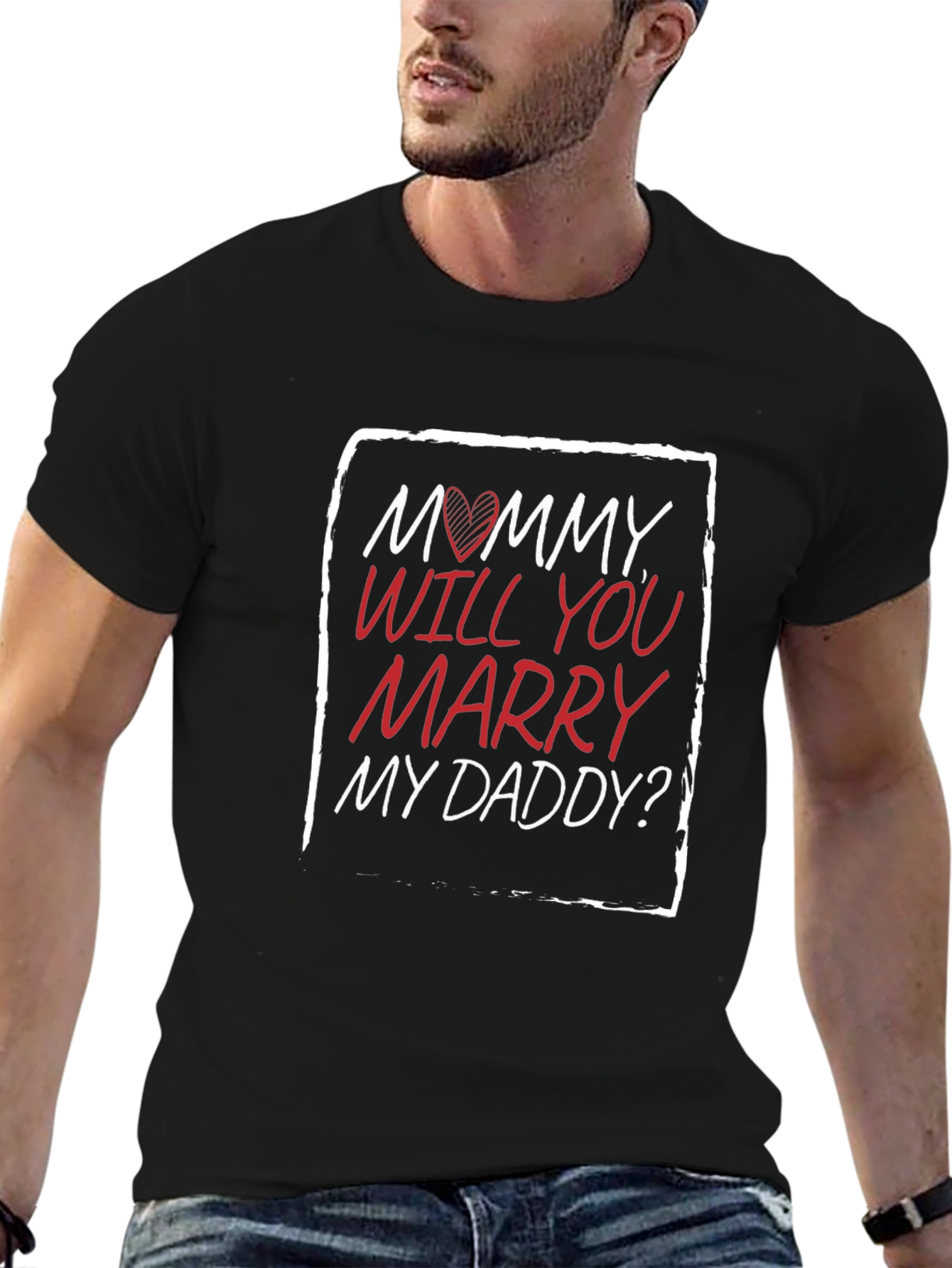 Black Mommy Will You Marry My Daddy? T-Shirt view 6
