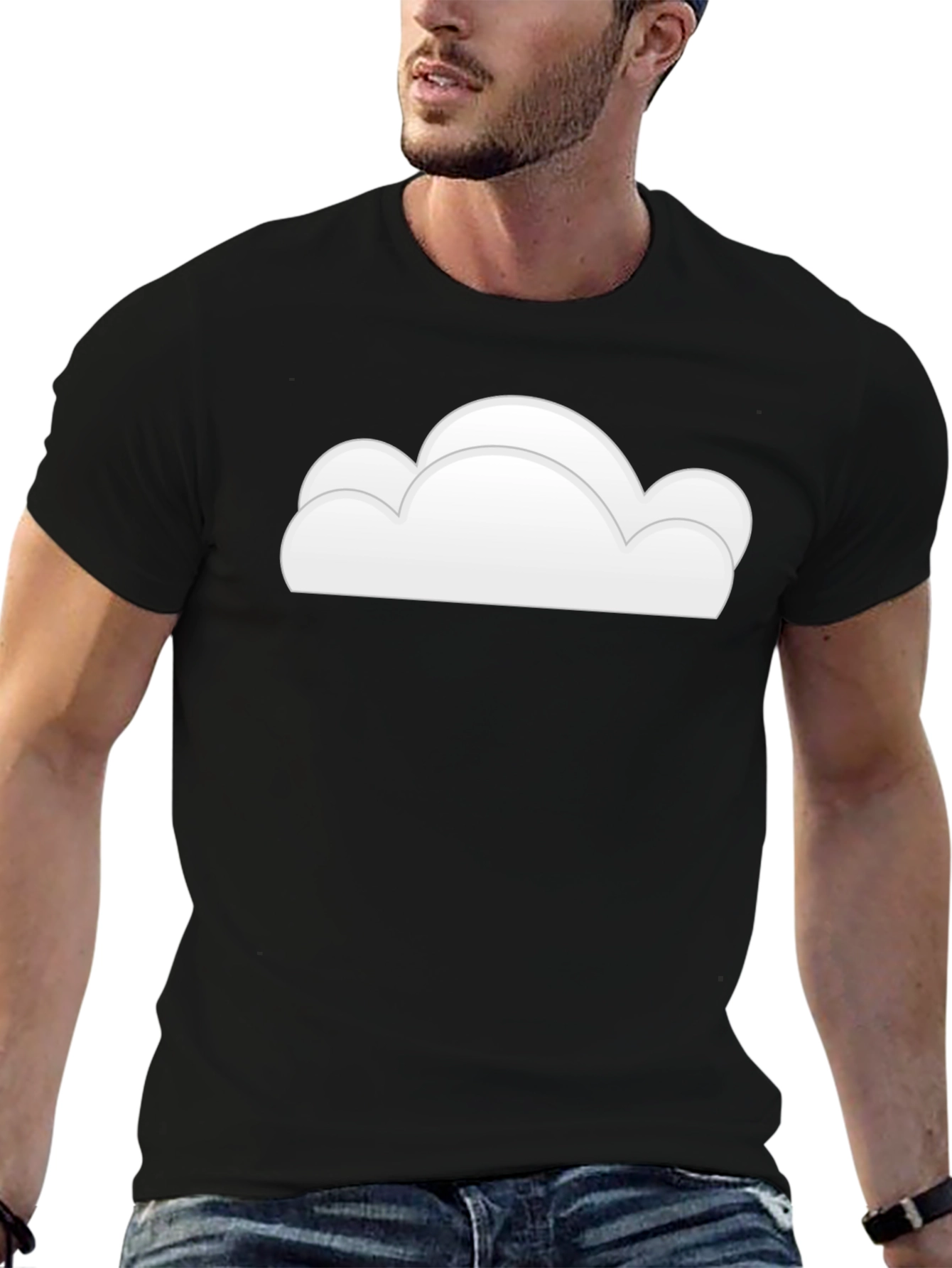 Black Cloud Graphic Black T-Shirt view 6