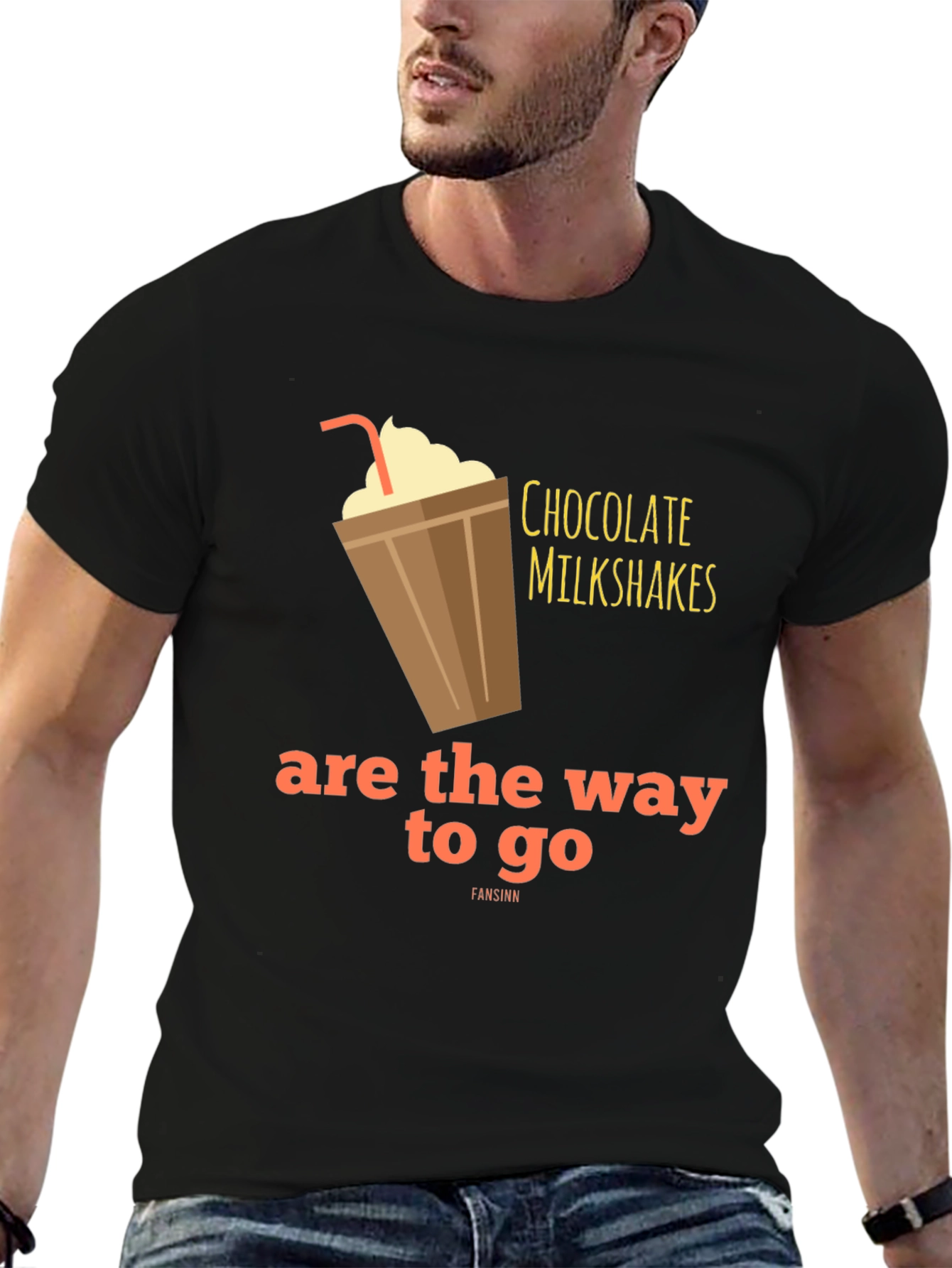 Black Chocolate Milkshake T-Shirt - Sweet Tooth Style! view 6