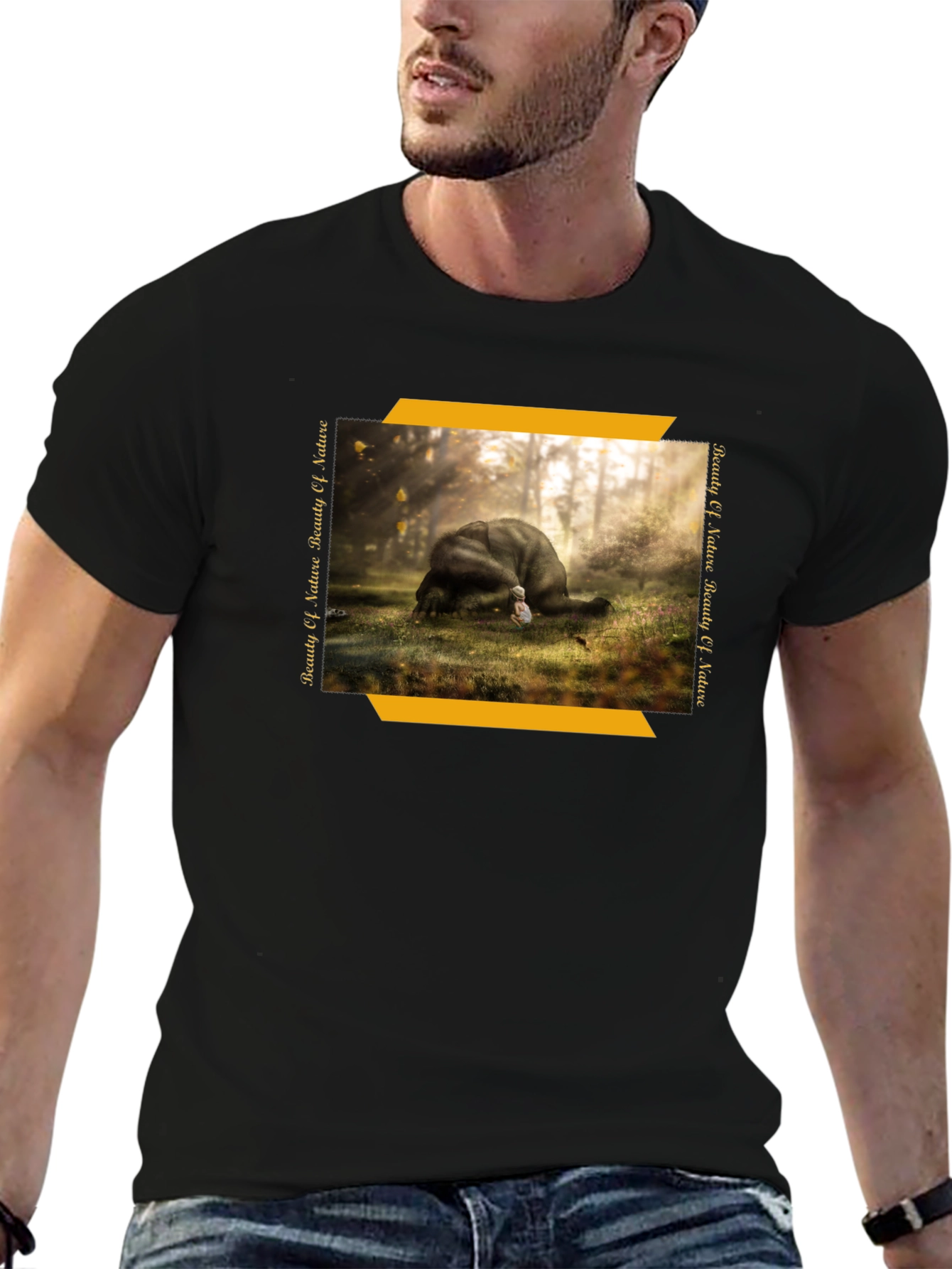 Black Nature's Beauty Graphic Tee - Soft Cotton Blend view 6