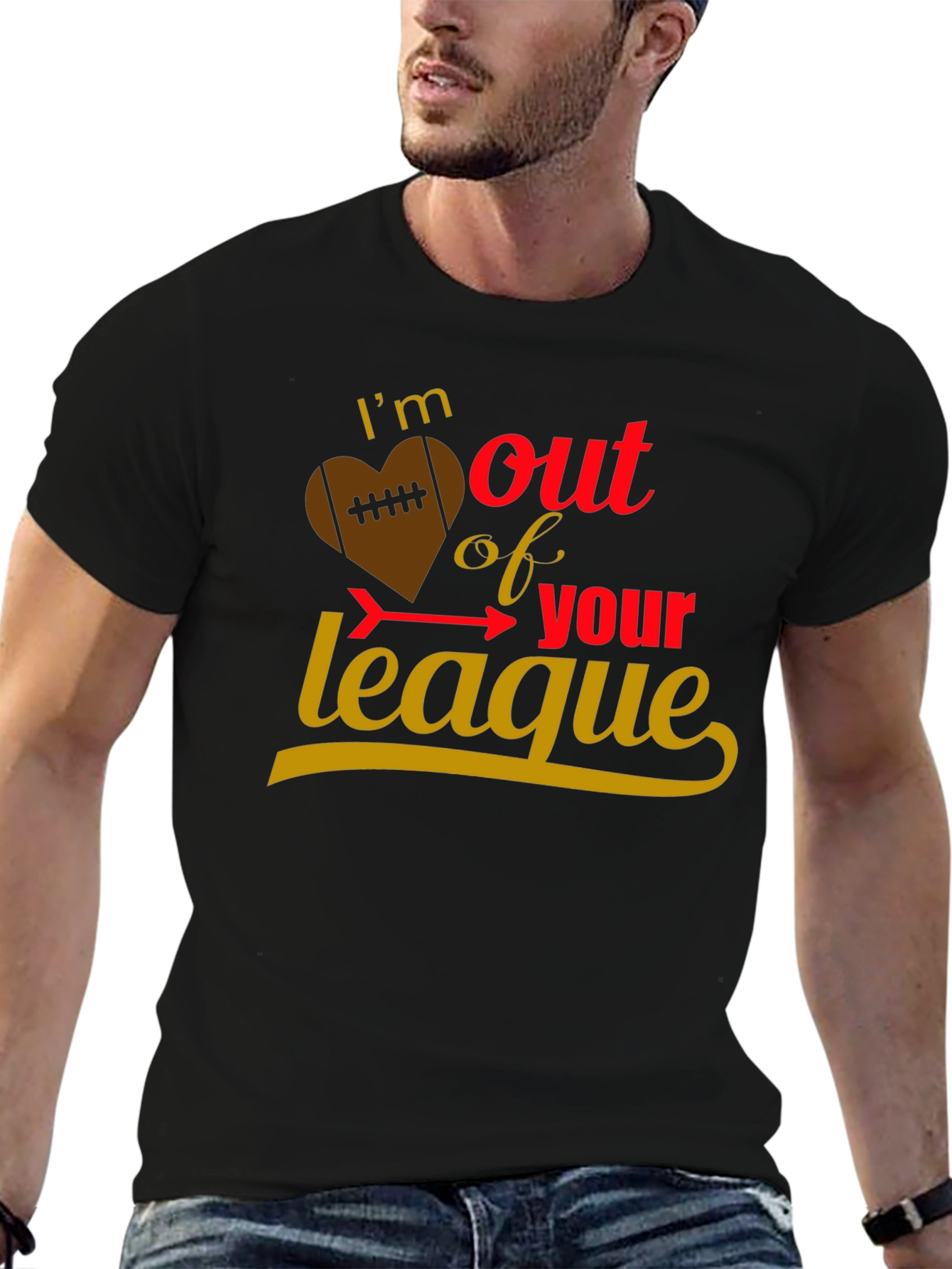 Black I'm Out of Your League Graphic Tee view 6