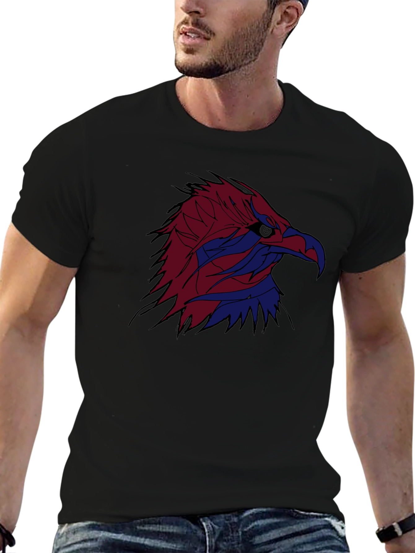 Black Eagle Graphic Black Tee - Striking Design view 6