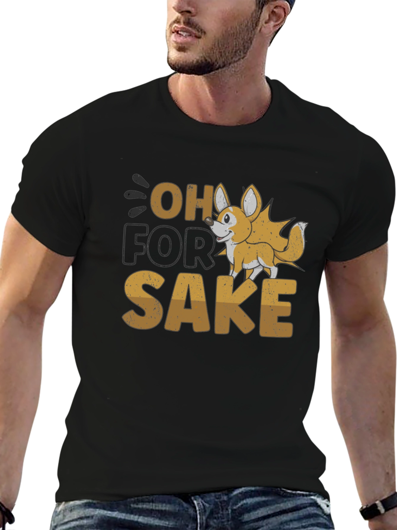 Black Oh For Sake Corgi Graphic Tee view 6