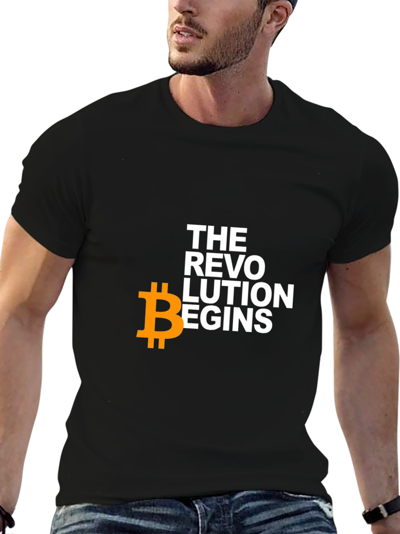 Black Bitcoin Revolution T-Shirt - Crypto Enthusiast Tee view 6