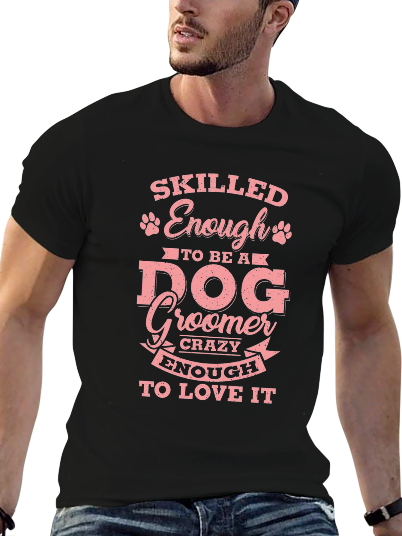 Black Dog Groomer T-Shirt - Skilled Enough view 6