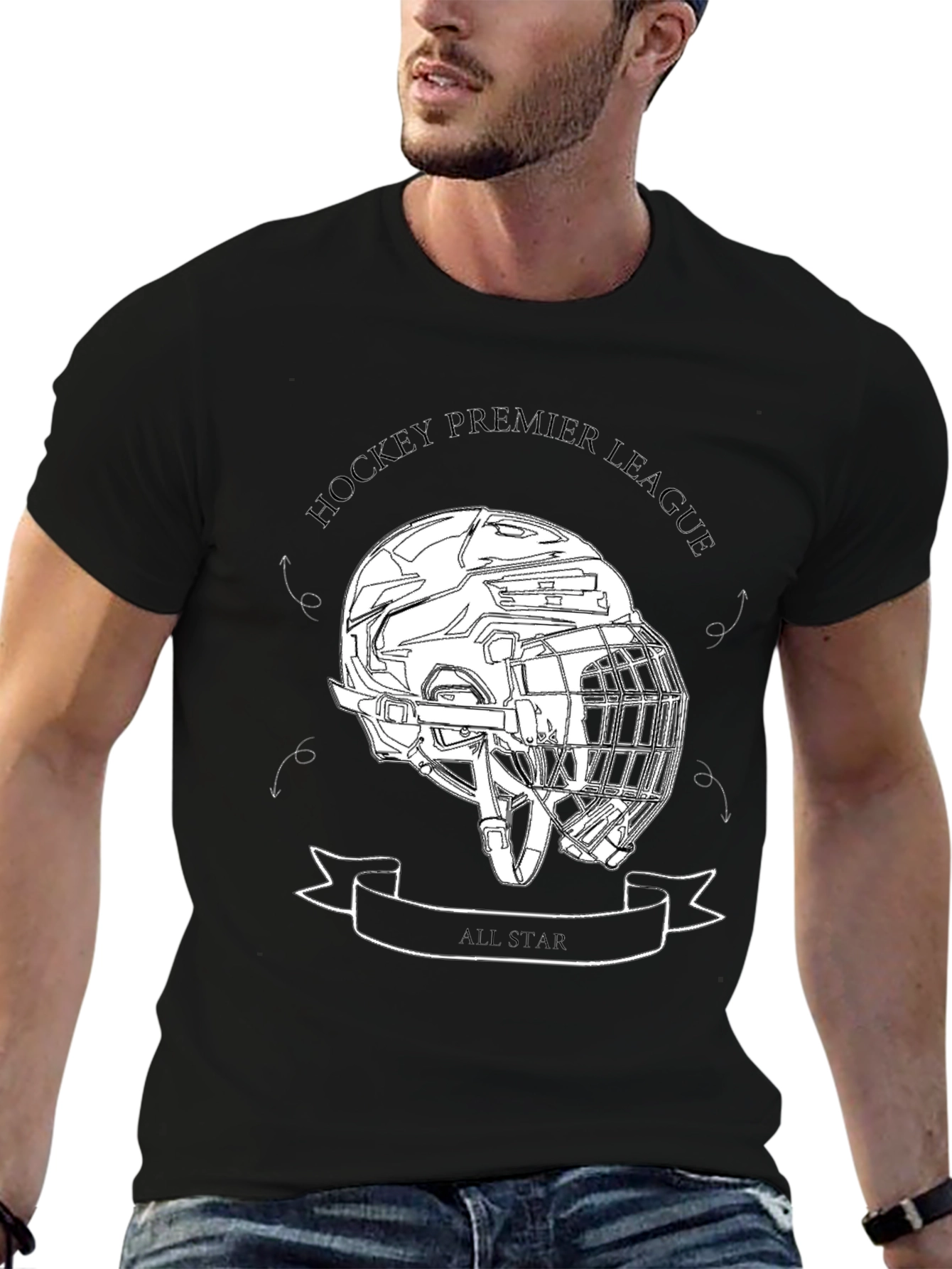 Black Hockey Premier League All-Star Graphic Tee view 6