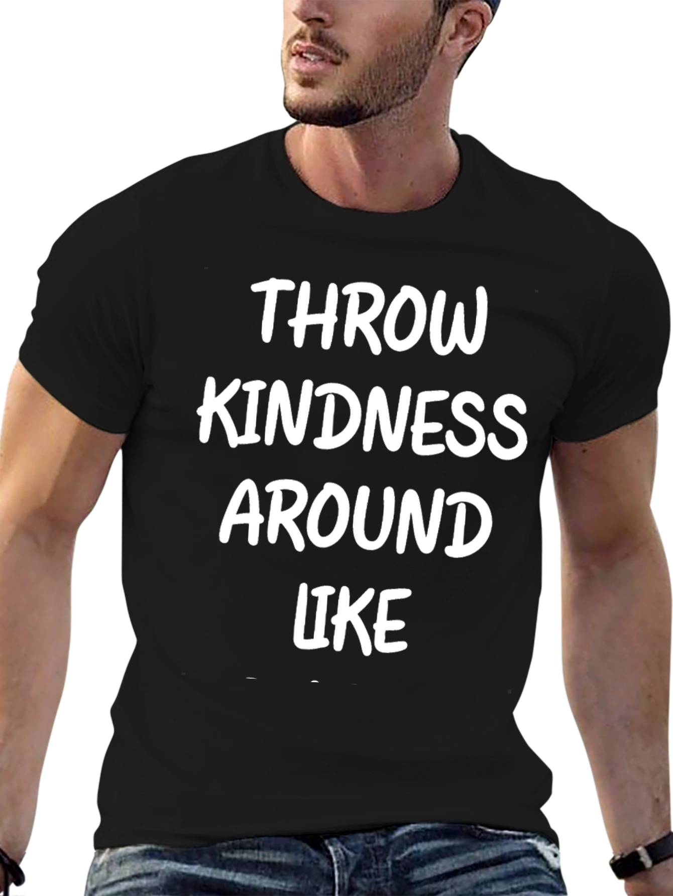 Black Kindness Graphic Tee - Soft Cotton Blend view 6
