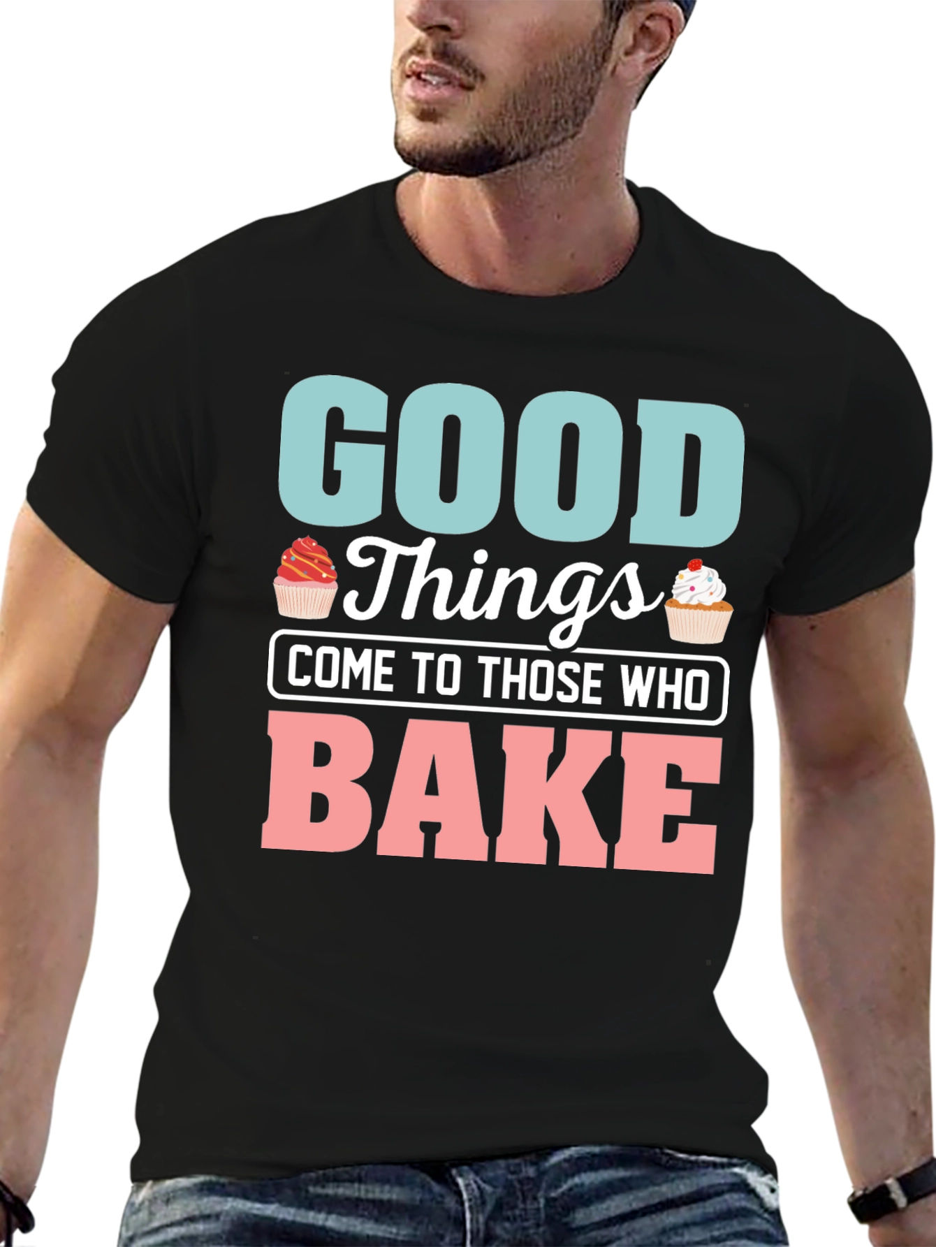 Black Good Things Bake T-Shirt view 6