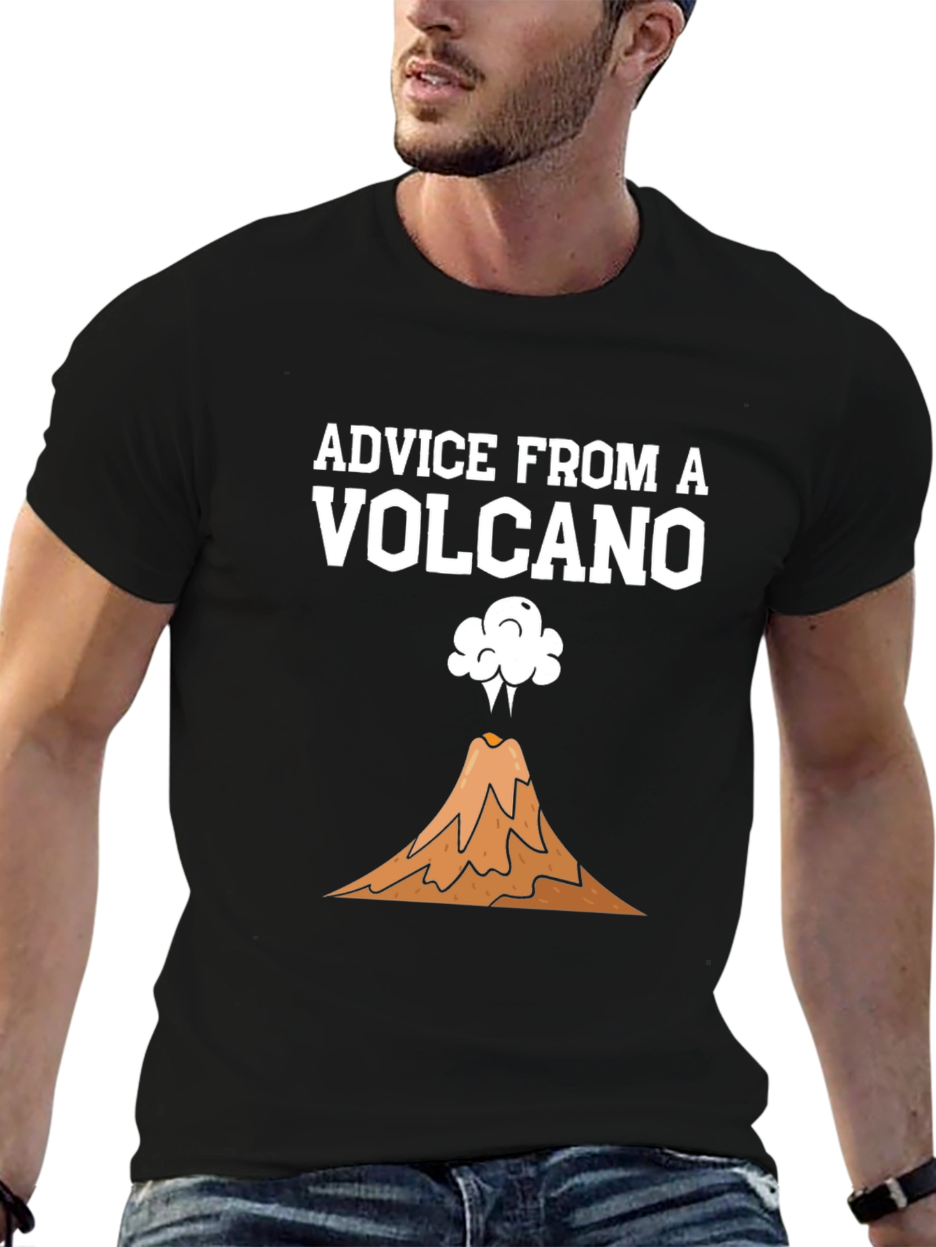Black Advice From A Volcano Graphic T-Shirt view 6