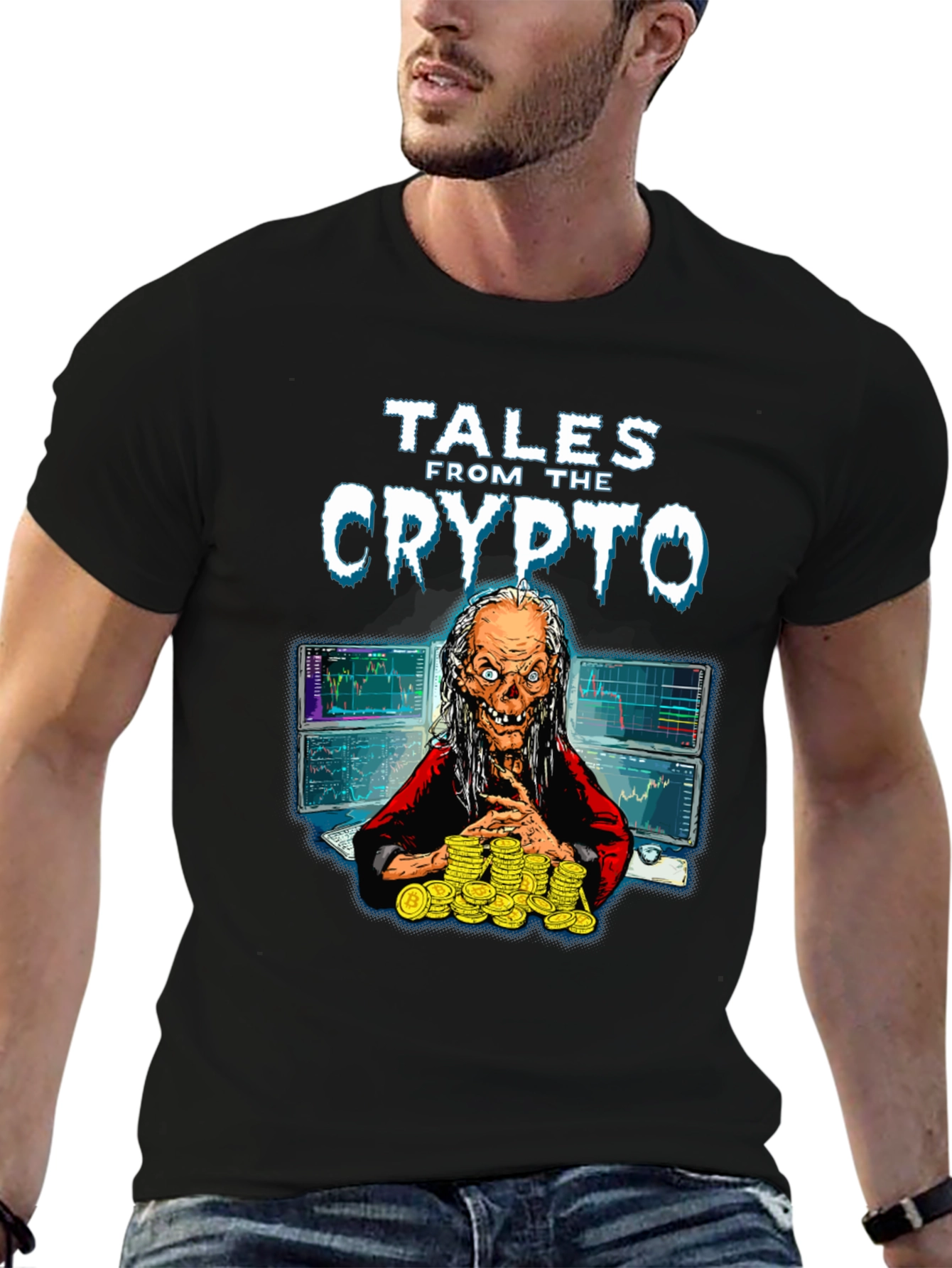 Black Tales From The Crypto Graphic T-Shirt view 6