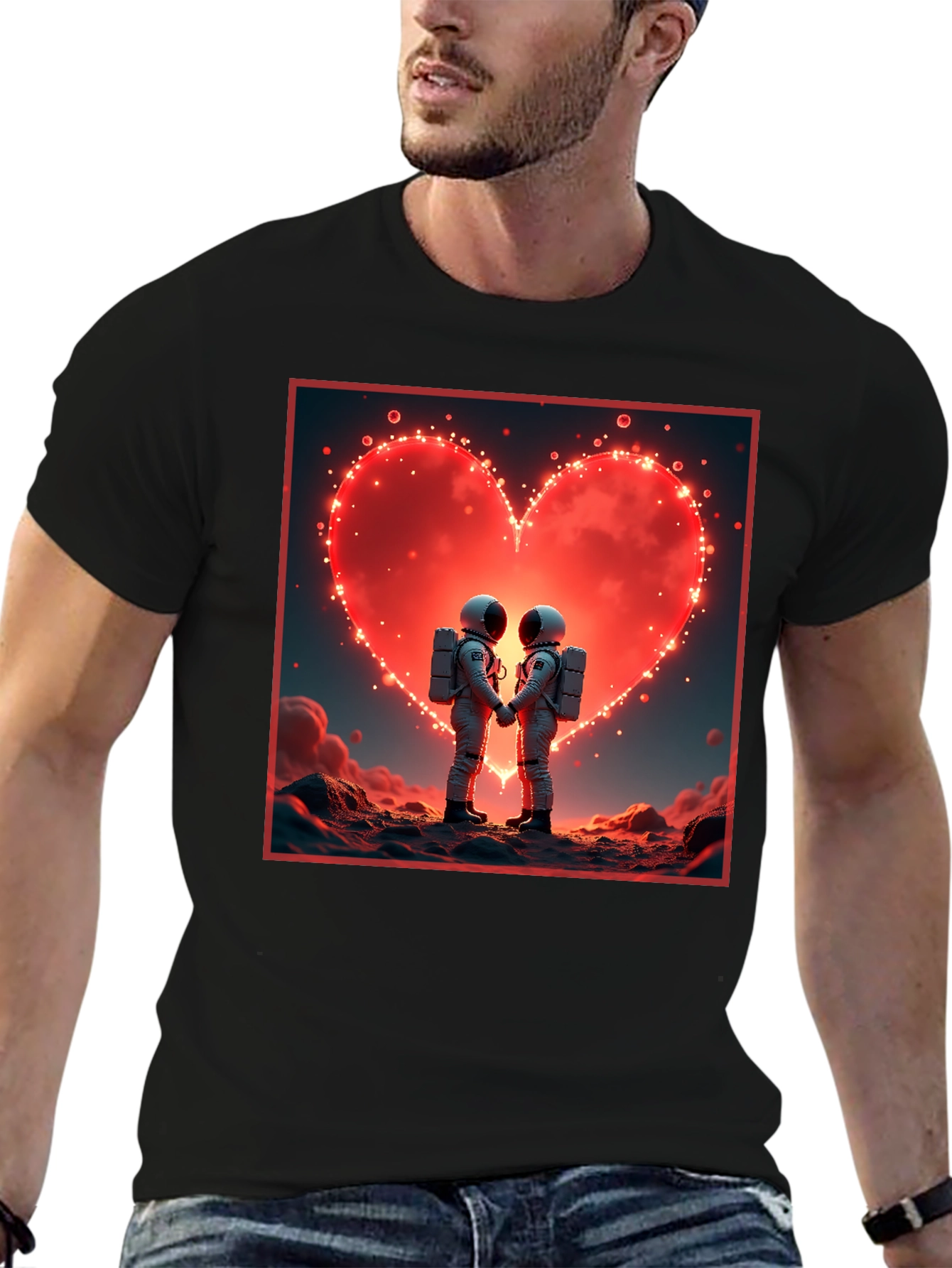 Astronaut Love T-Shirt, Space Romance Tee - 6