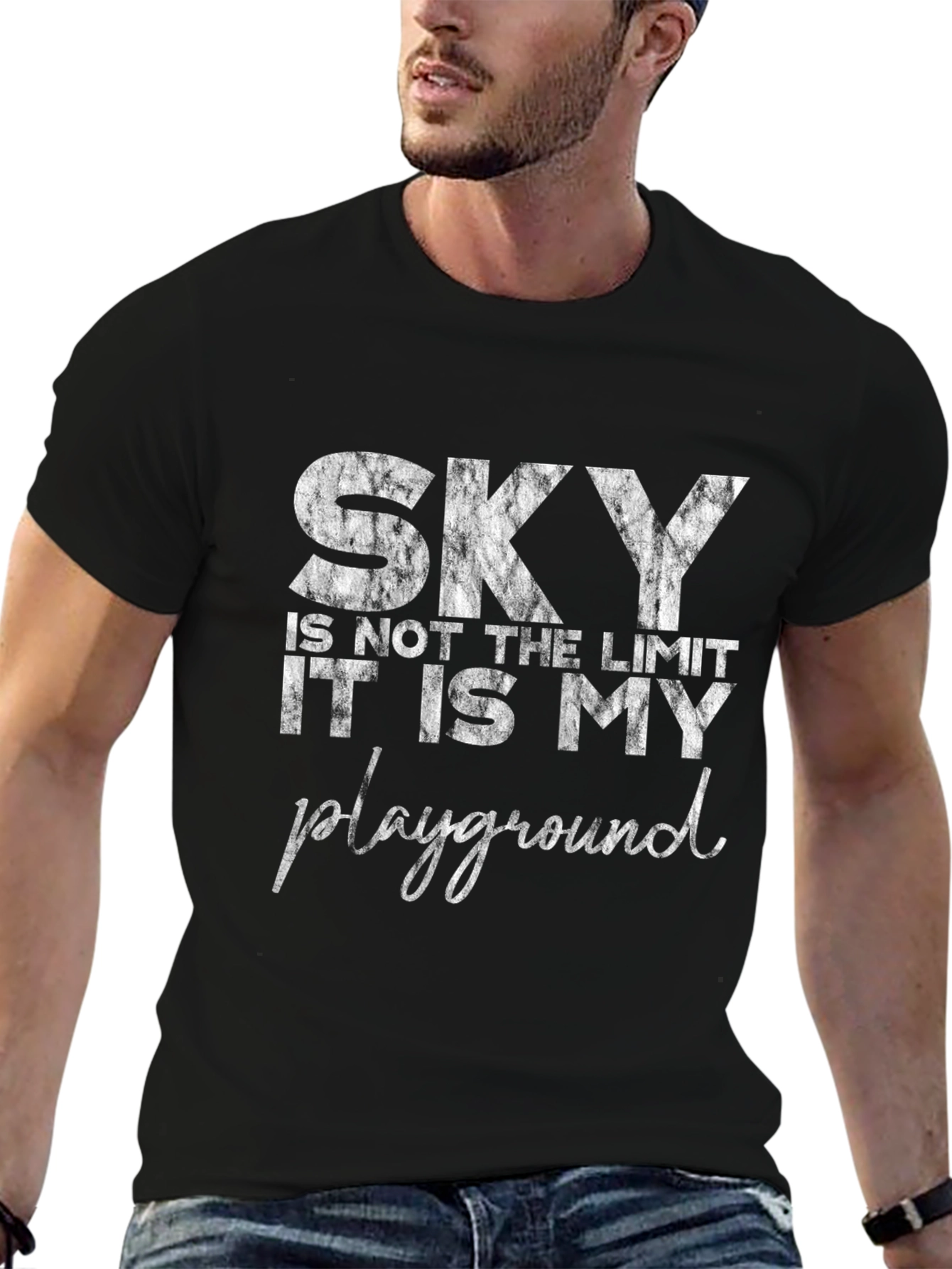 Black Sky is My Playground Black Graphic Tee view 6