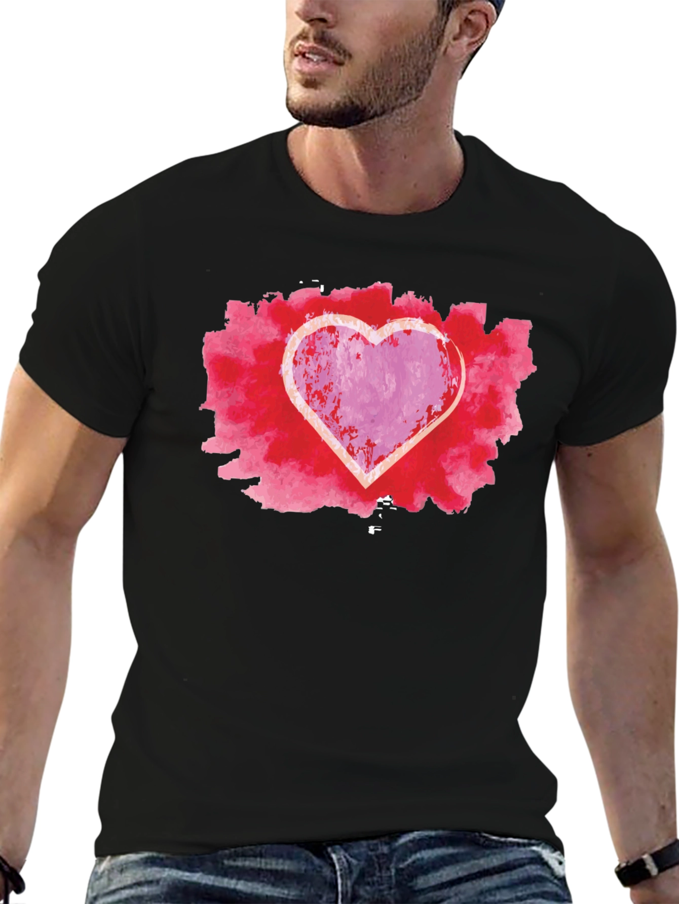 Black Heart Graphic Black Tee view 6