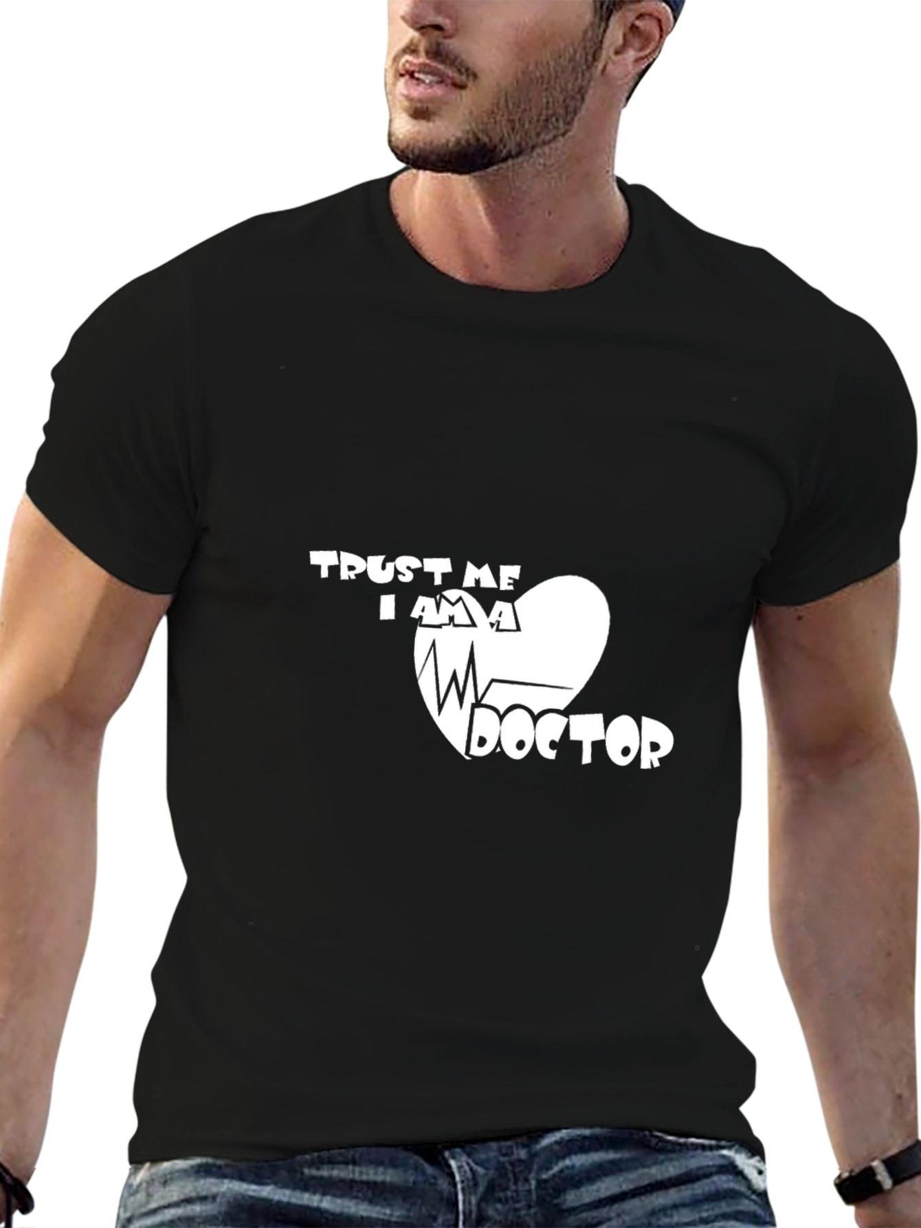 Black Trust Me I Am A Doctor T-Shirt - Medical Professional Tee view 6