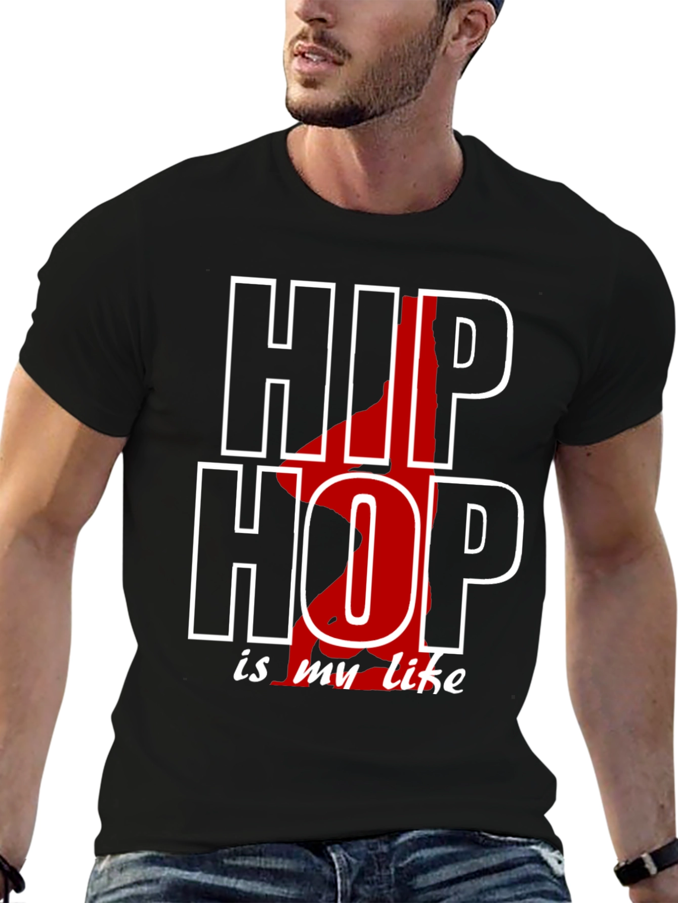 Black Hip Hop Is My Life Black T-Shirt view 6