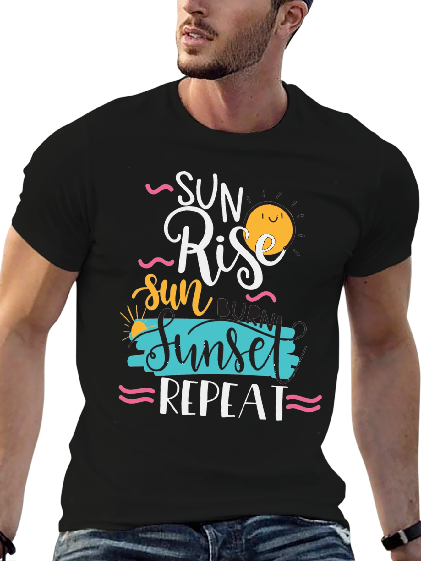 Sun Rise Sunset Repeat Graphic Tee - 6