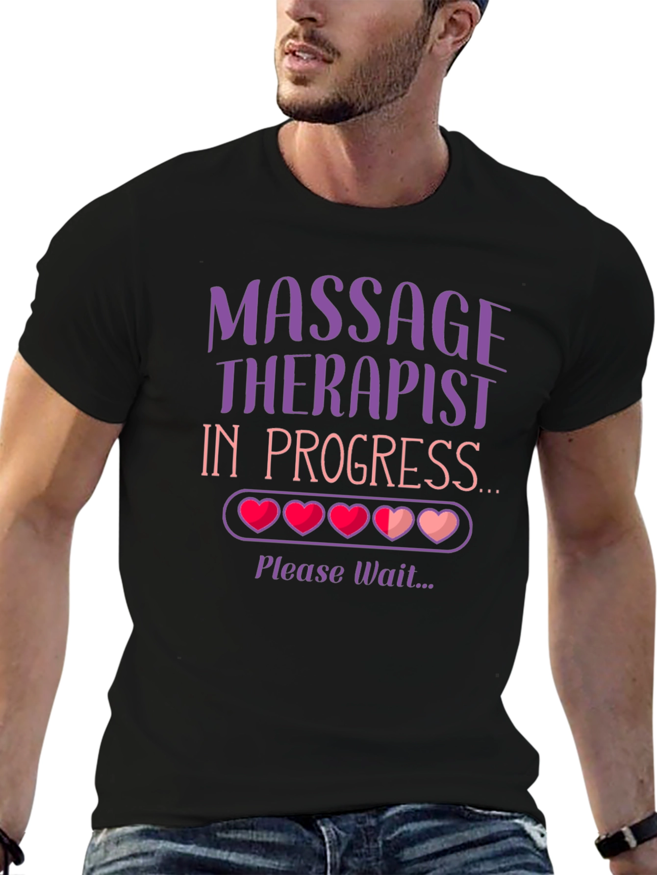 Black Massage Therapist In Progress T-Shirt view 6