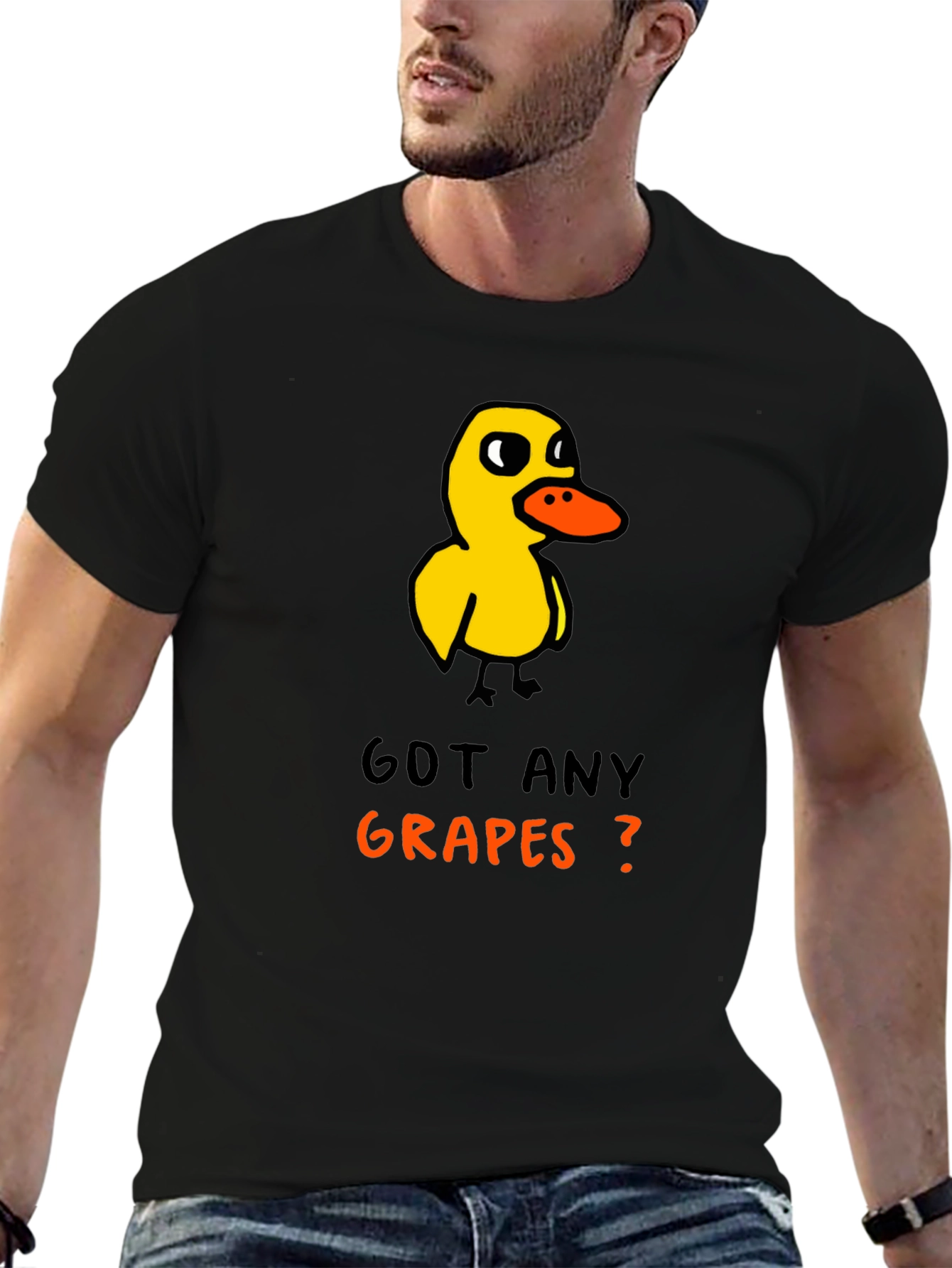 Black Got Any Grapes Duck T-Shirt view 6
