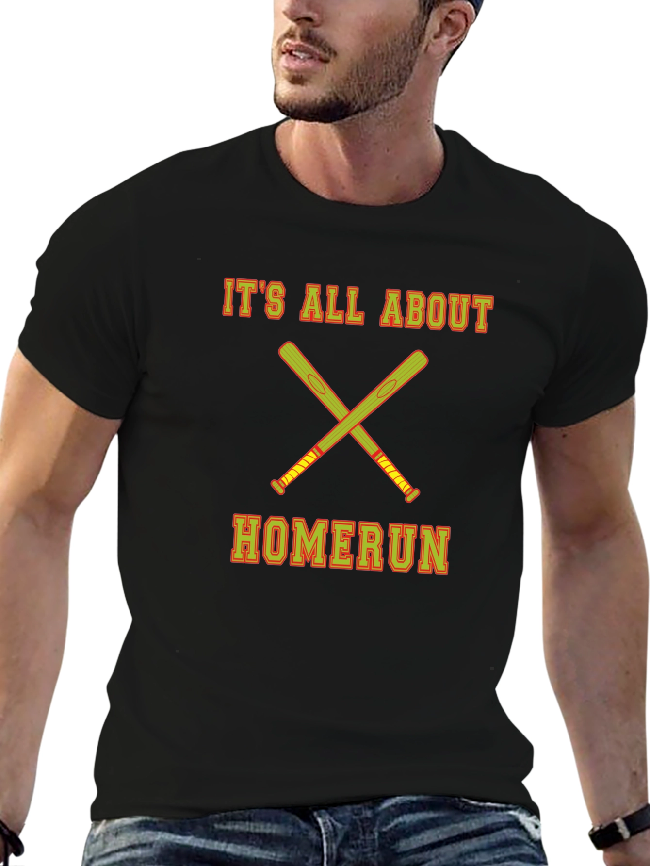 Black It's All About Homerun T-Shirt view 6