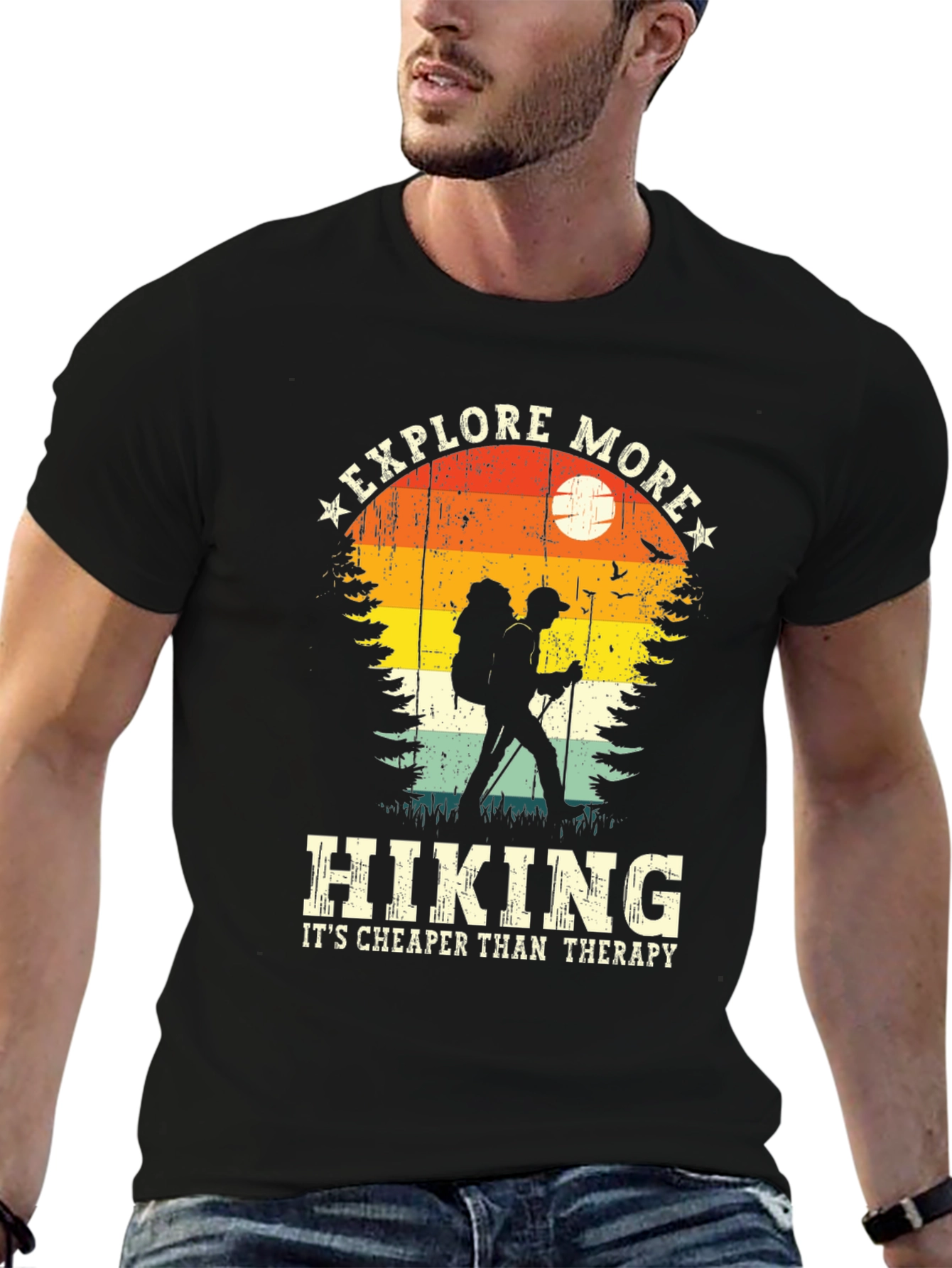 Black Explore More Hiking T-Shirt view 6