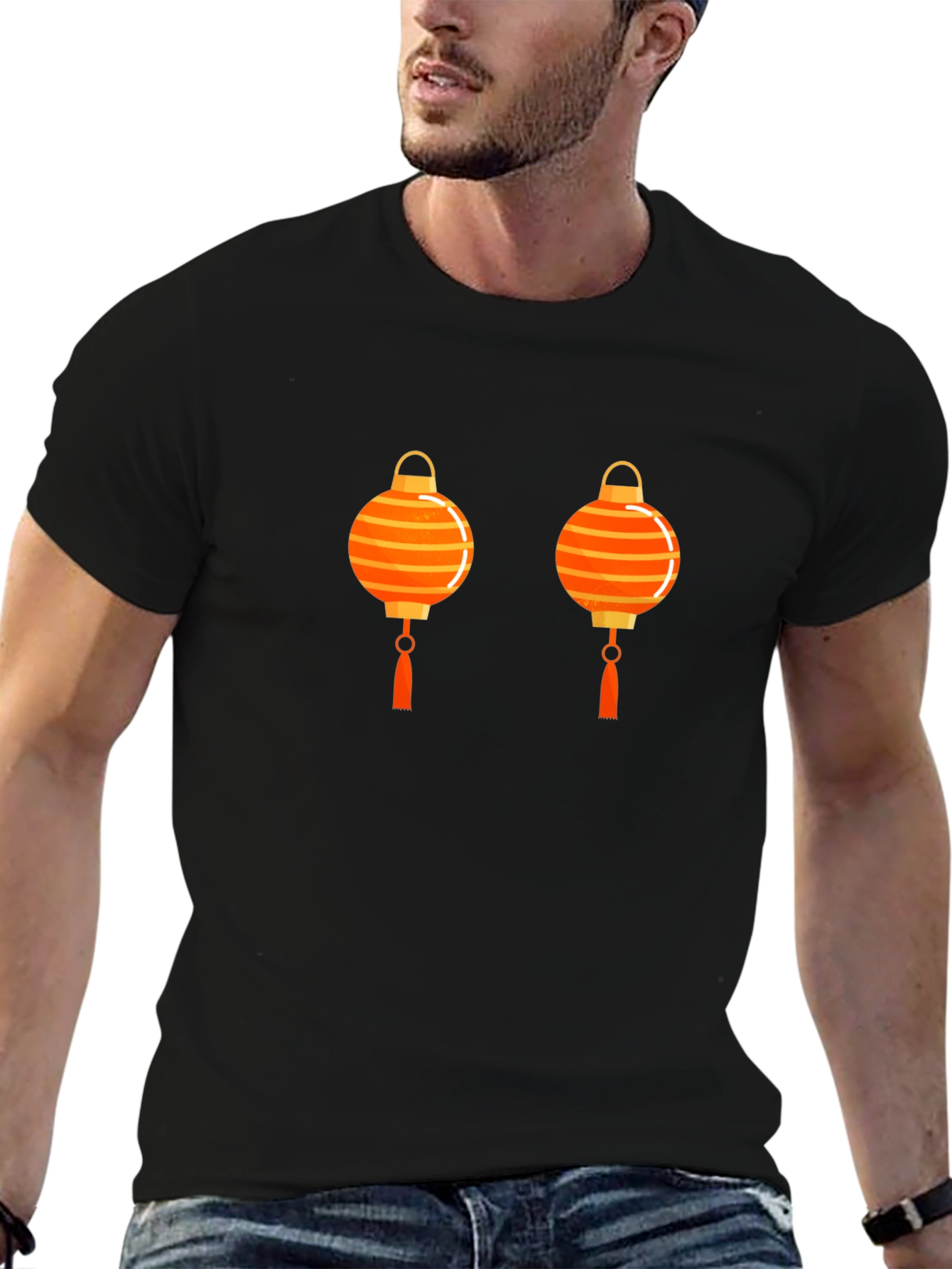 Black Lantern T-Shirt - Chinese New Year Tee view 6