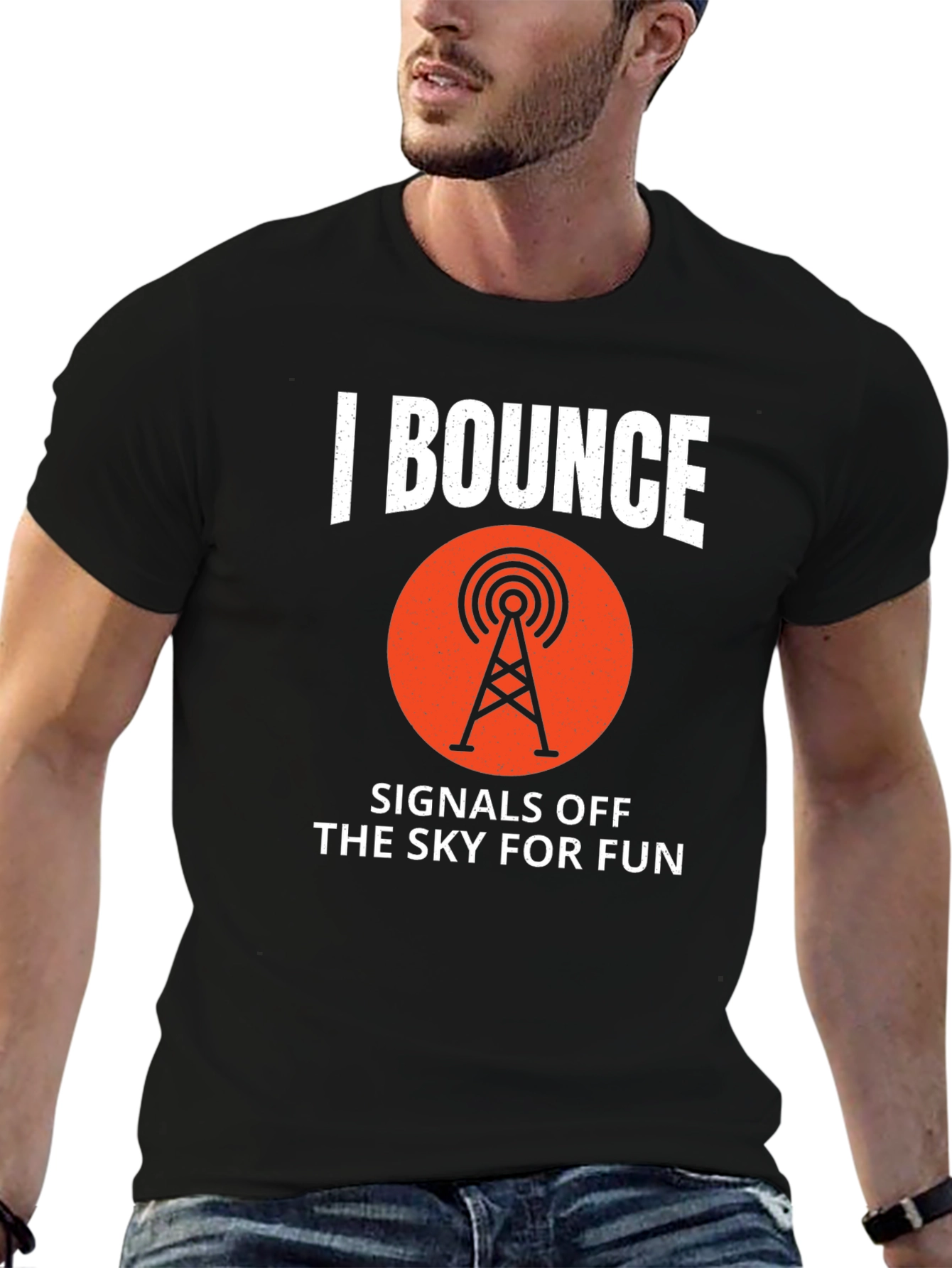 Black Bounce Signals T-Shirt - Amateur Radio Ham Operator Tee view 6