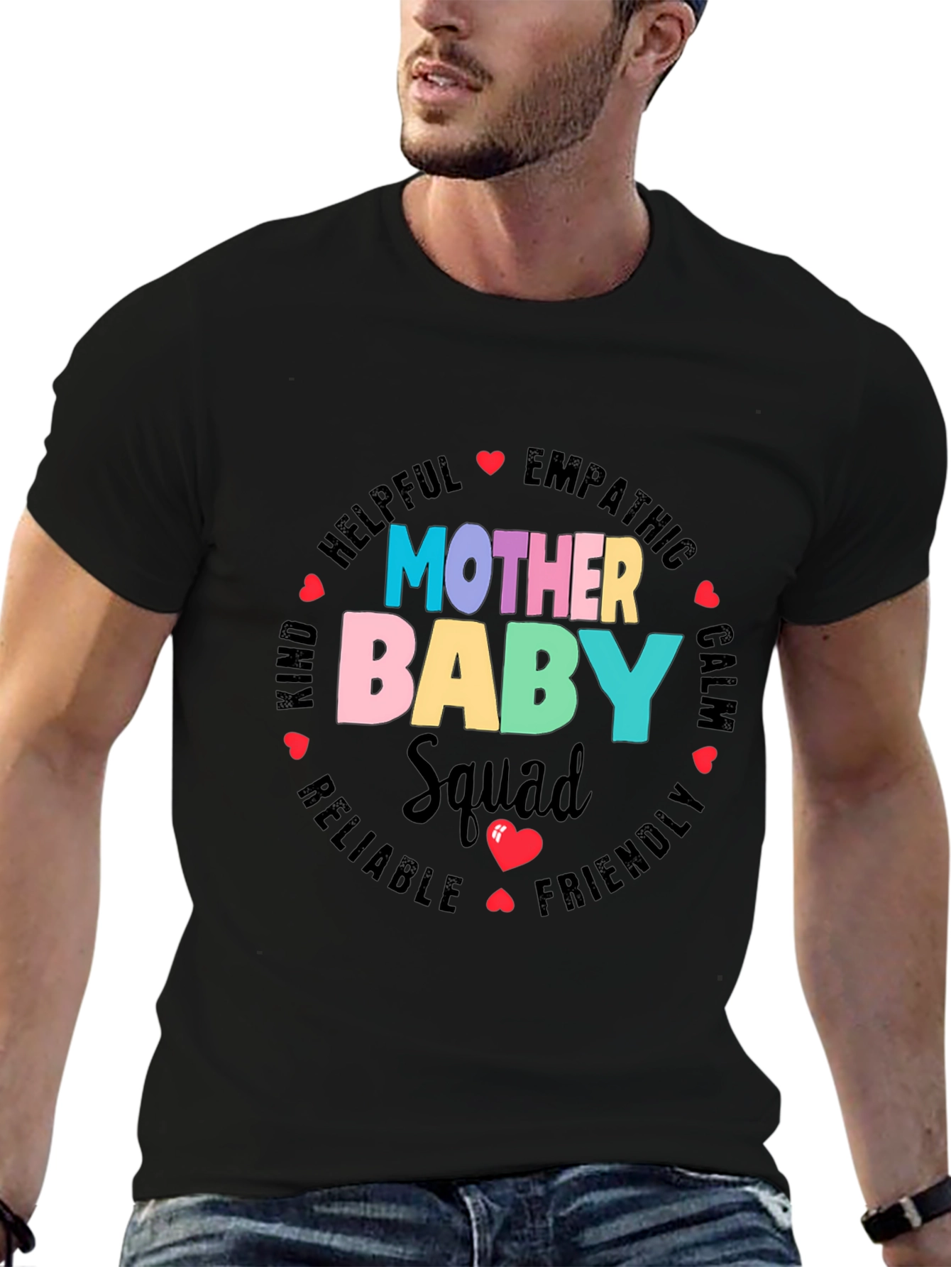 Black Mother Baby Squad Graphic Tee - Soft Cotton Blend view 6